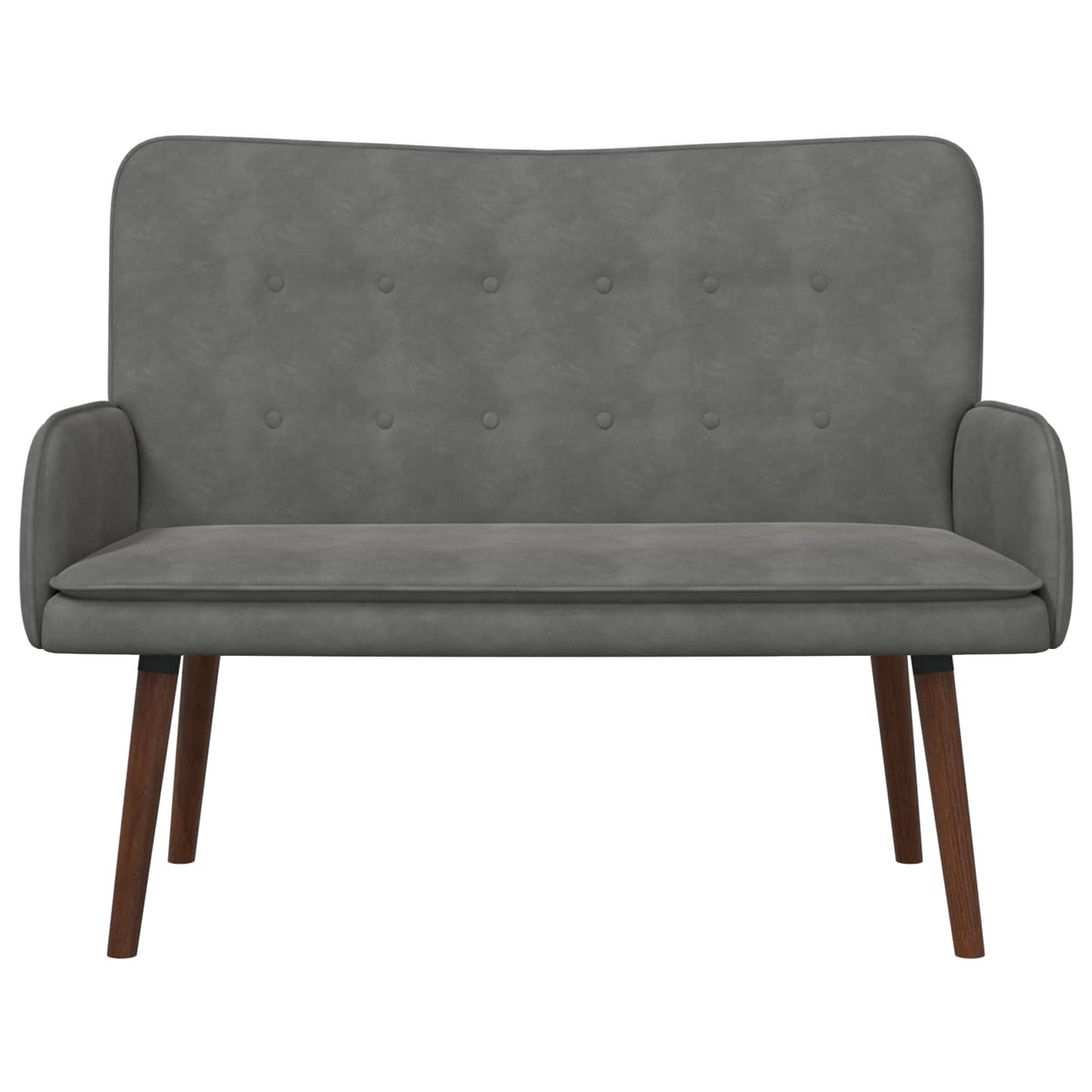2-Sitzer Sofa Dunkelgrau 115 x 61 x 87 cm Samt