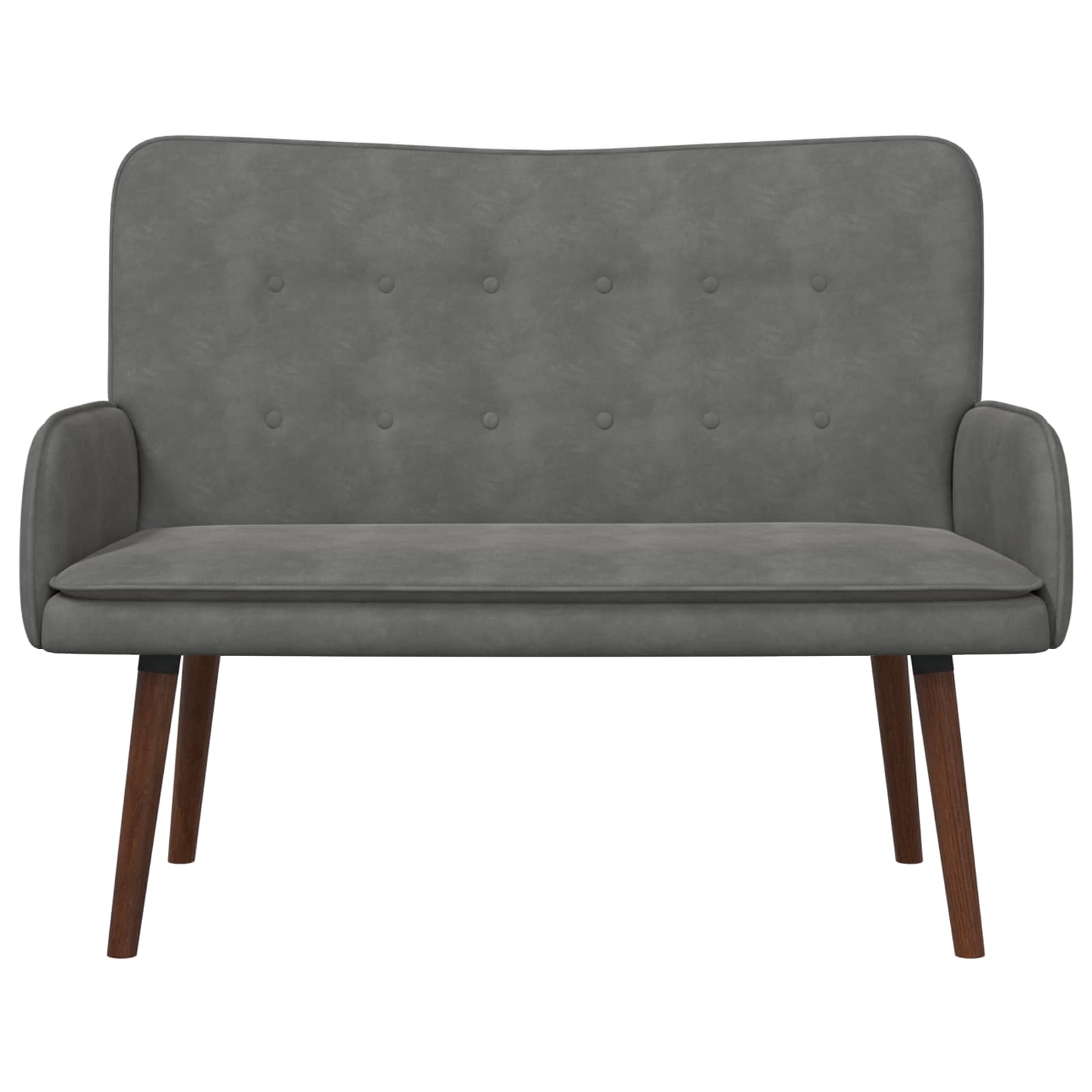 2-Sitzer Sofa Dunkelgrau 115 x 61 x 87 cm Samt