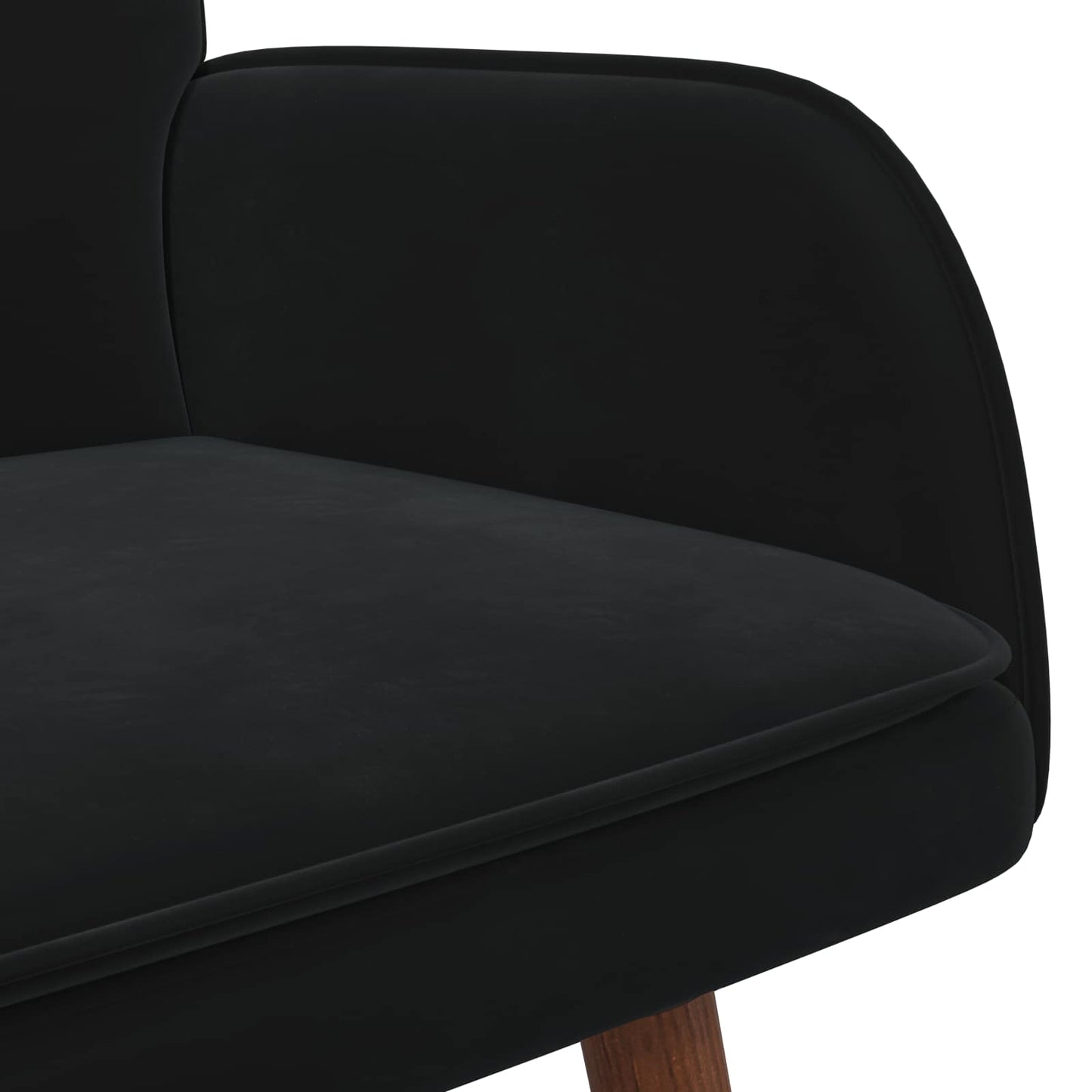 2-Sitzer Sofa Schwarz 115 x 61 x 87 cm Samt