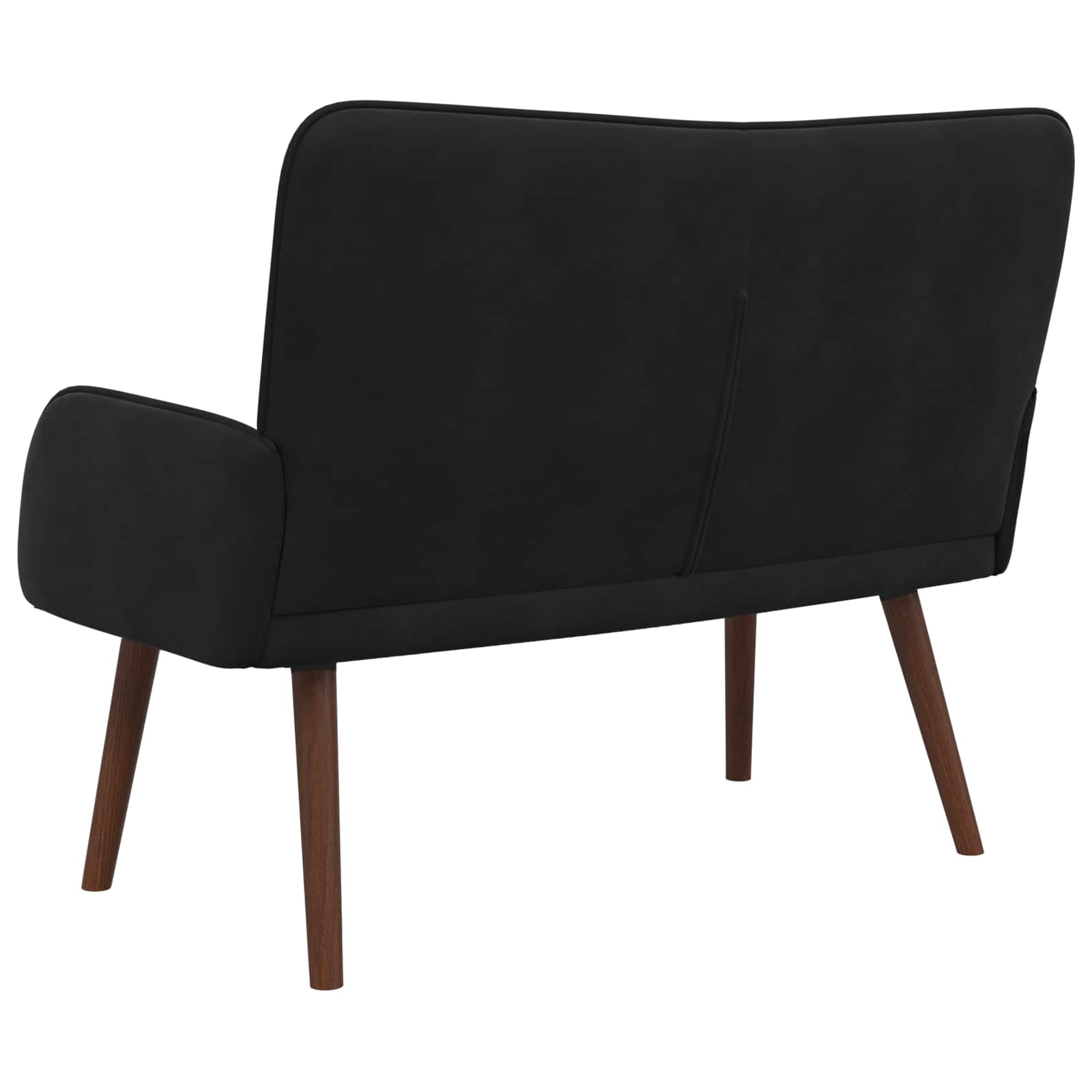 2-Sitzer Sofa Schwarz 115 x 61 x 87 cm Samt