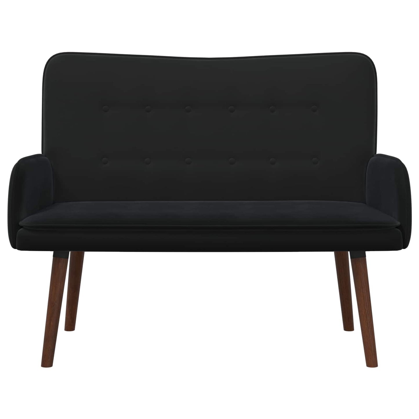 2-Sitzer Sofa Schwarz 115 x 61 x 87 cm Samt
