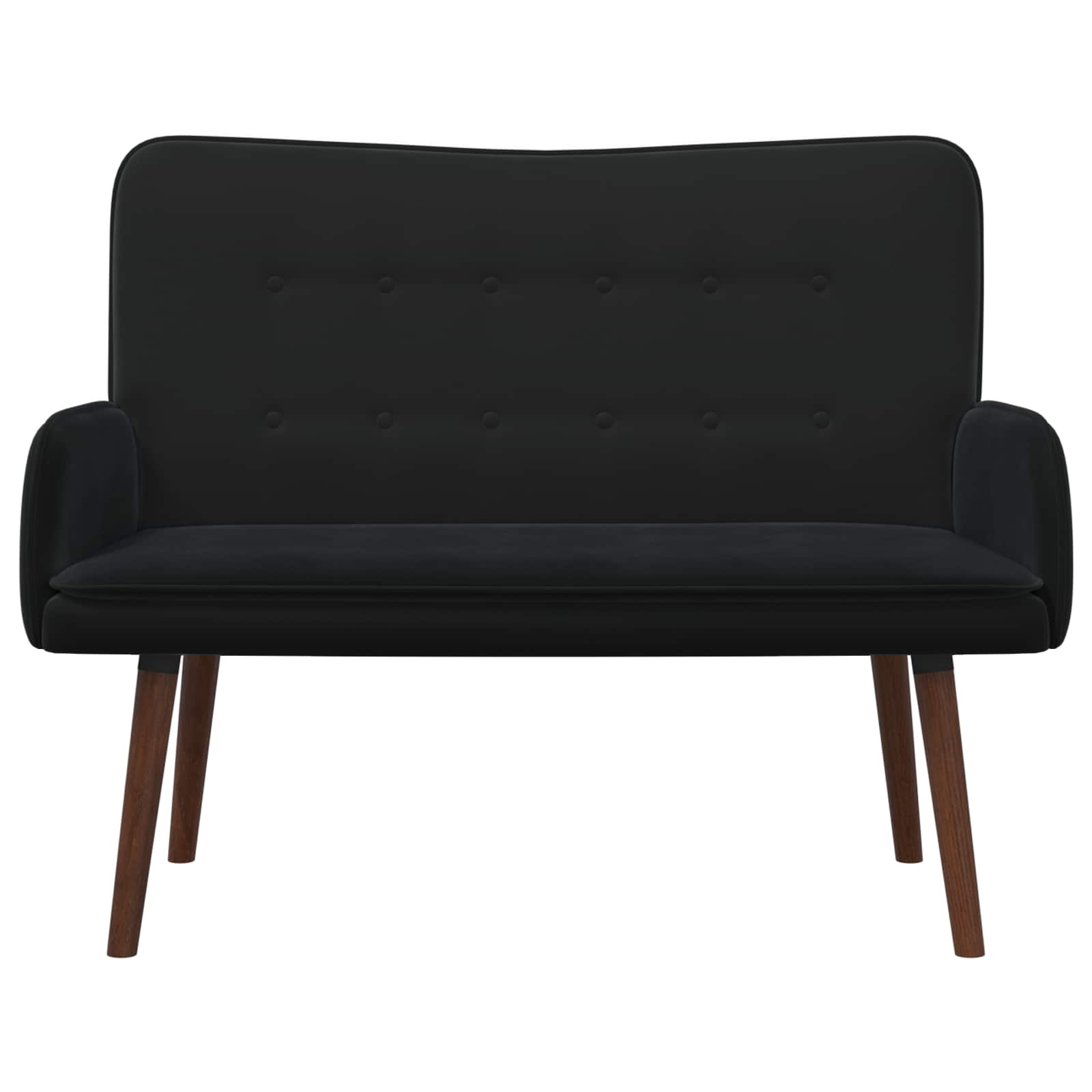 2-Sitzer Sofa Schwarz 115 x 61 x 87 cm Samt