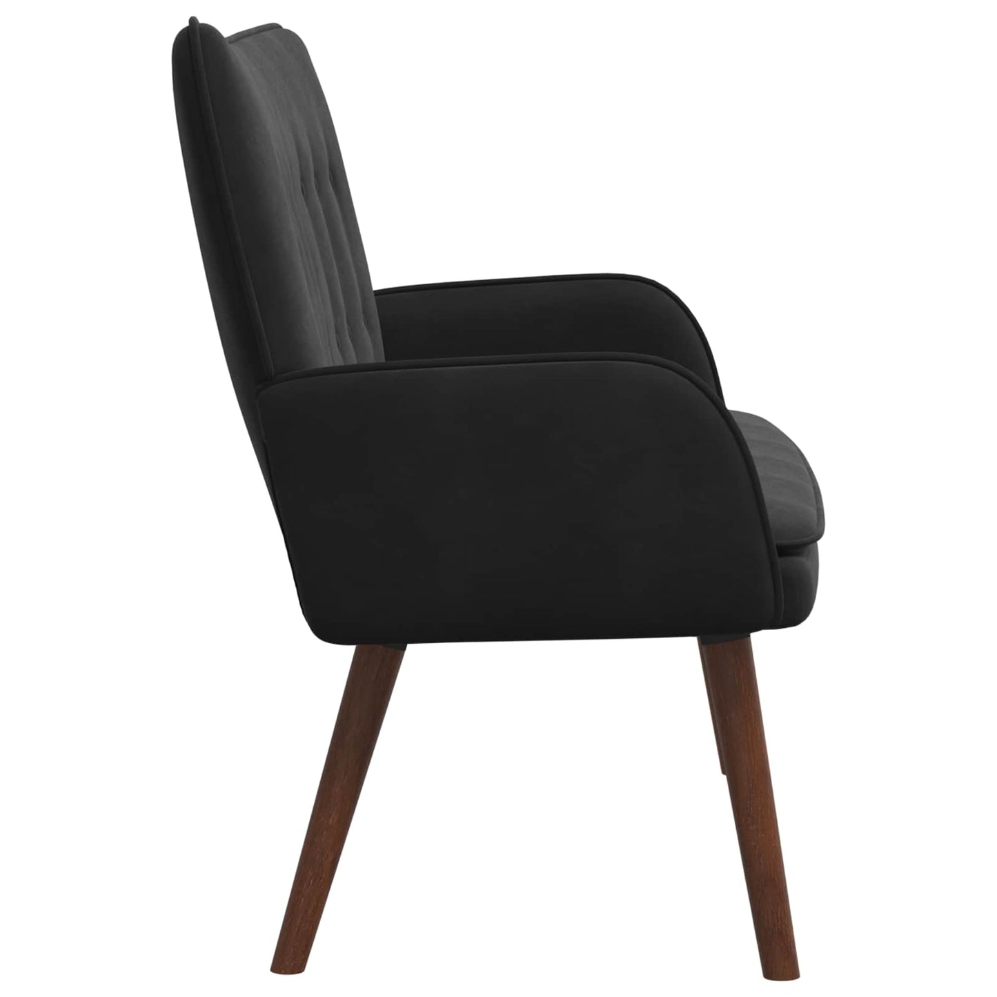 2-Sitzer Sofa Schwarz 115 x 61 x 87 cm Samt