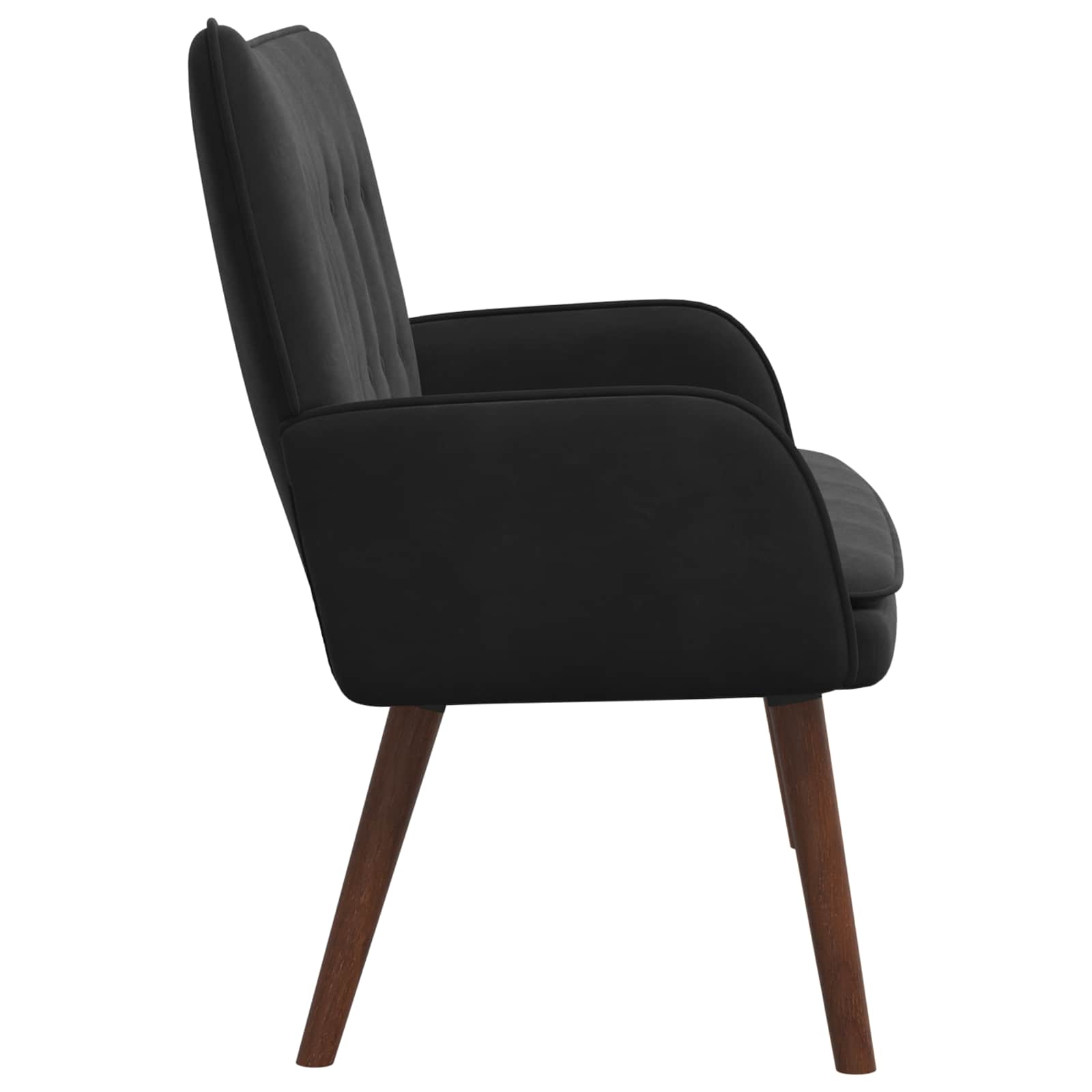 2-Sitzer Sofa Schwarz 115 x 61 x 87 cm Samt