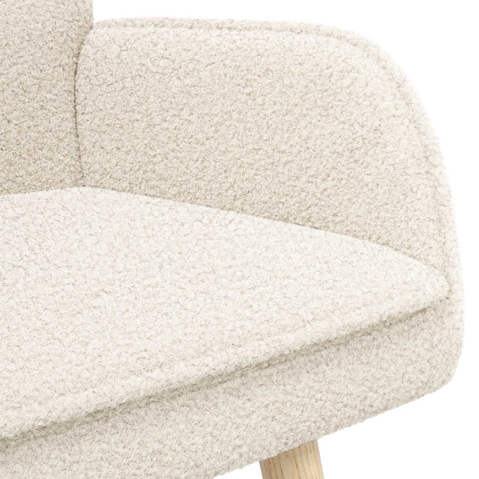2-Sitzer Sofa Creme 115 x 61 x 87 cm Bouclé