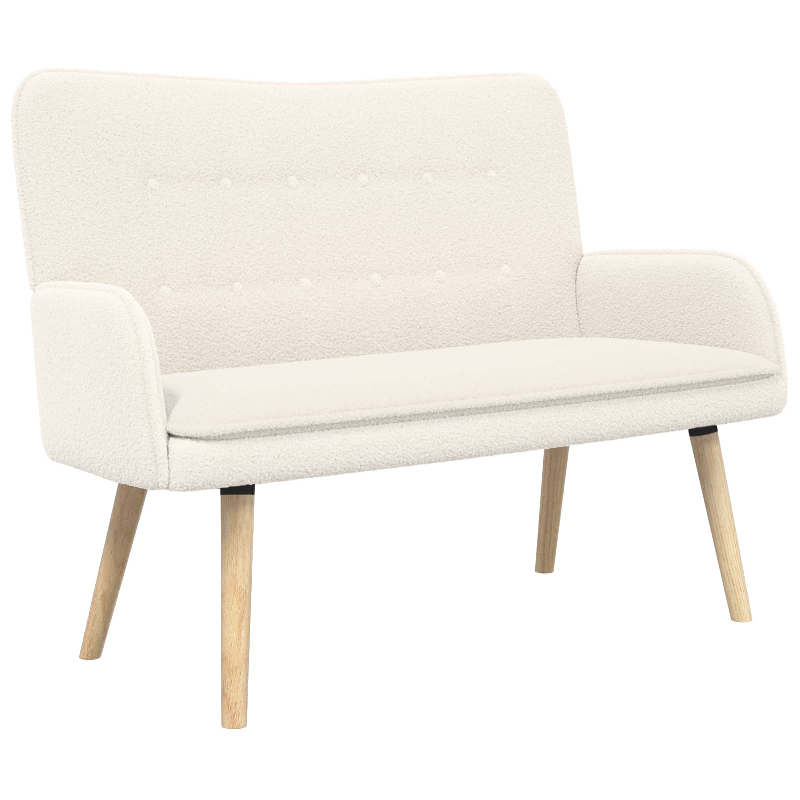 2-Sitzer Sofa Creme 115 x 61 x 87 cm Bouclé