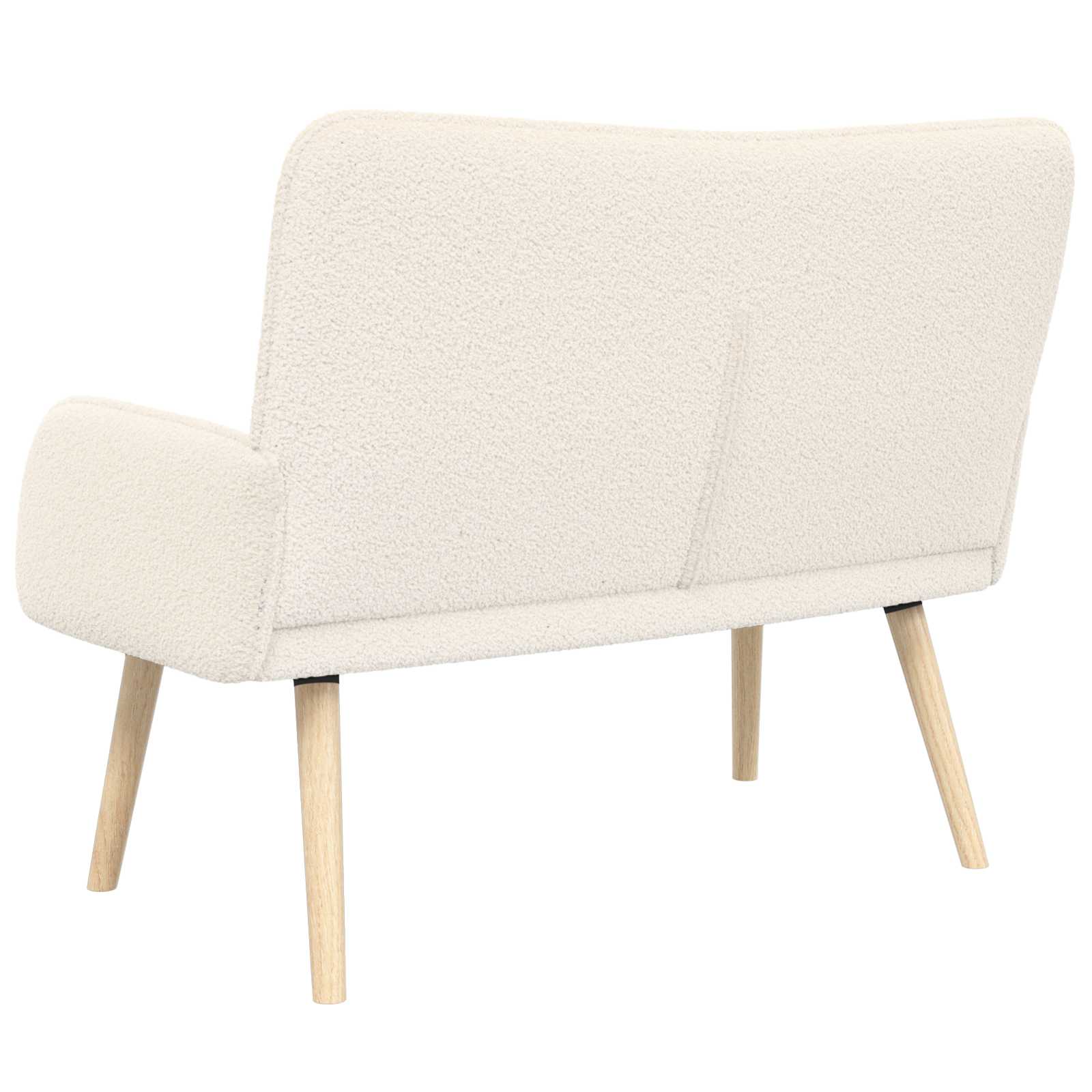 2-Sitzer Sofa Creme 115 x 61 x 87 cm Bouclé