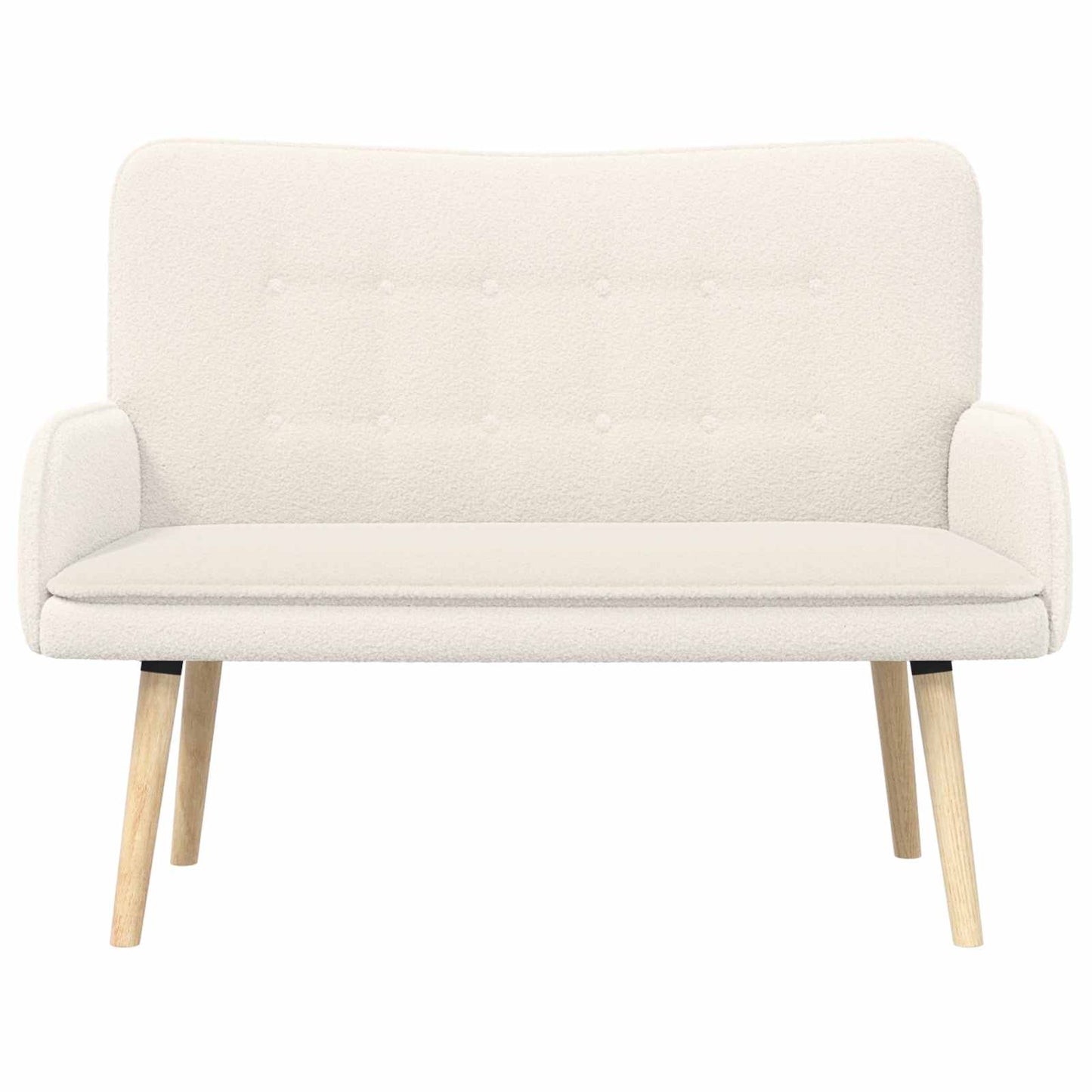 2-Sitzer Sofa Creme 115 x 61 x 87 cm Bouclé