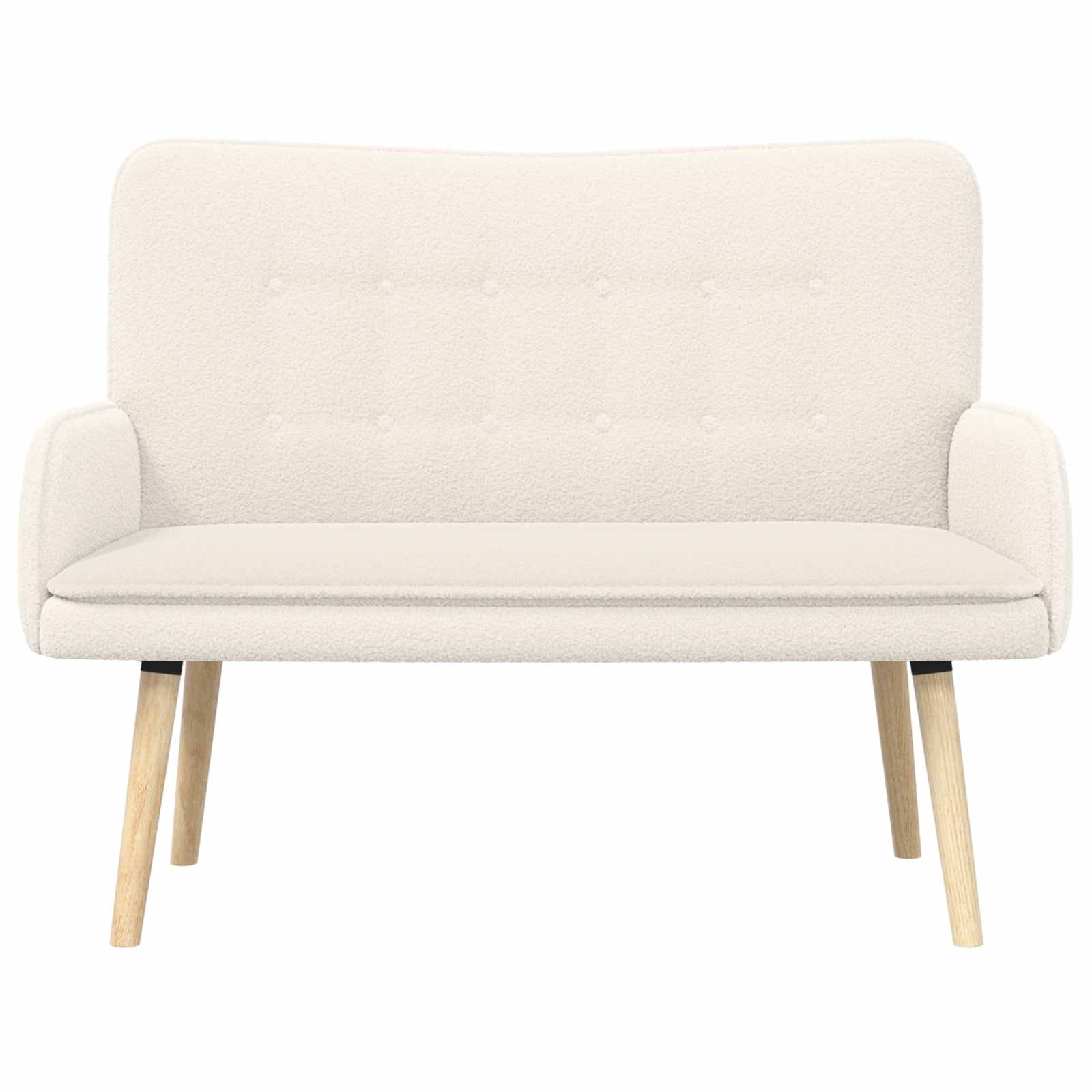 2-Sitzer Sofa Creme 115 x 61 x 87 cm Bouclé