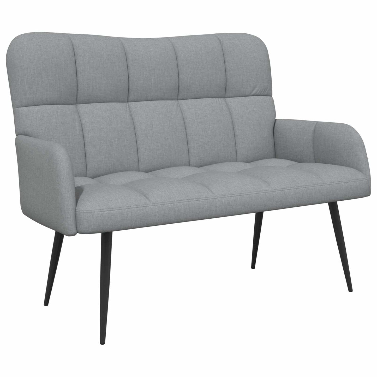 2-Sitzer Sofa Hellgrau 115 x 61 x 87 cm Stoff