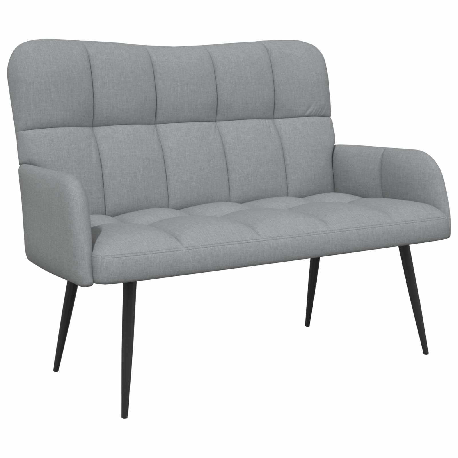 2-Sitzer Sofa Hellgrau 115 x 61 x 87 cm Stoff