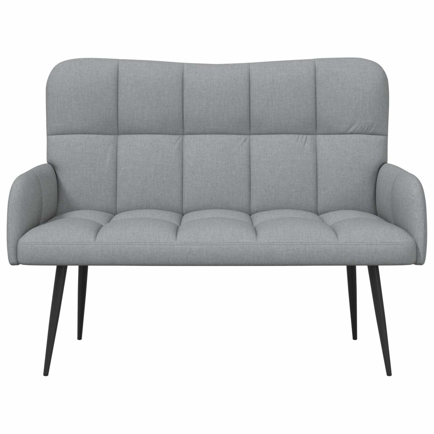 2-Sitzer Sofa Hellgrau 115 x 61 x 87 cm Stoff