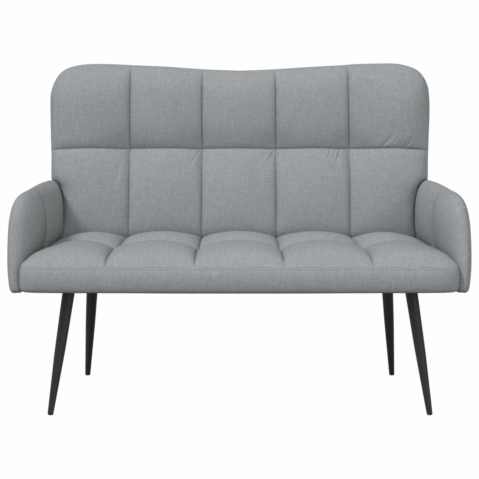 2-Sitzer Sofa Hellgrau 115 x 61 x 87 cm Stoff