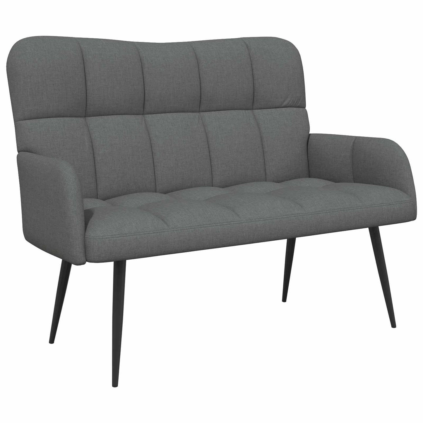 2-Sitzer Sofa Dunkelgrau 115 x 61 x 87 cm Stoff