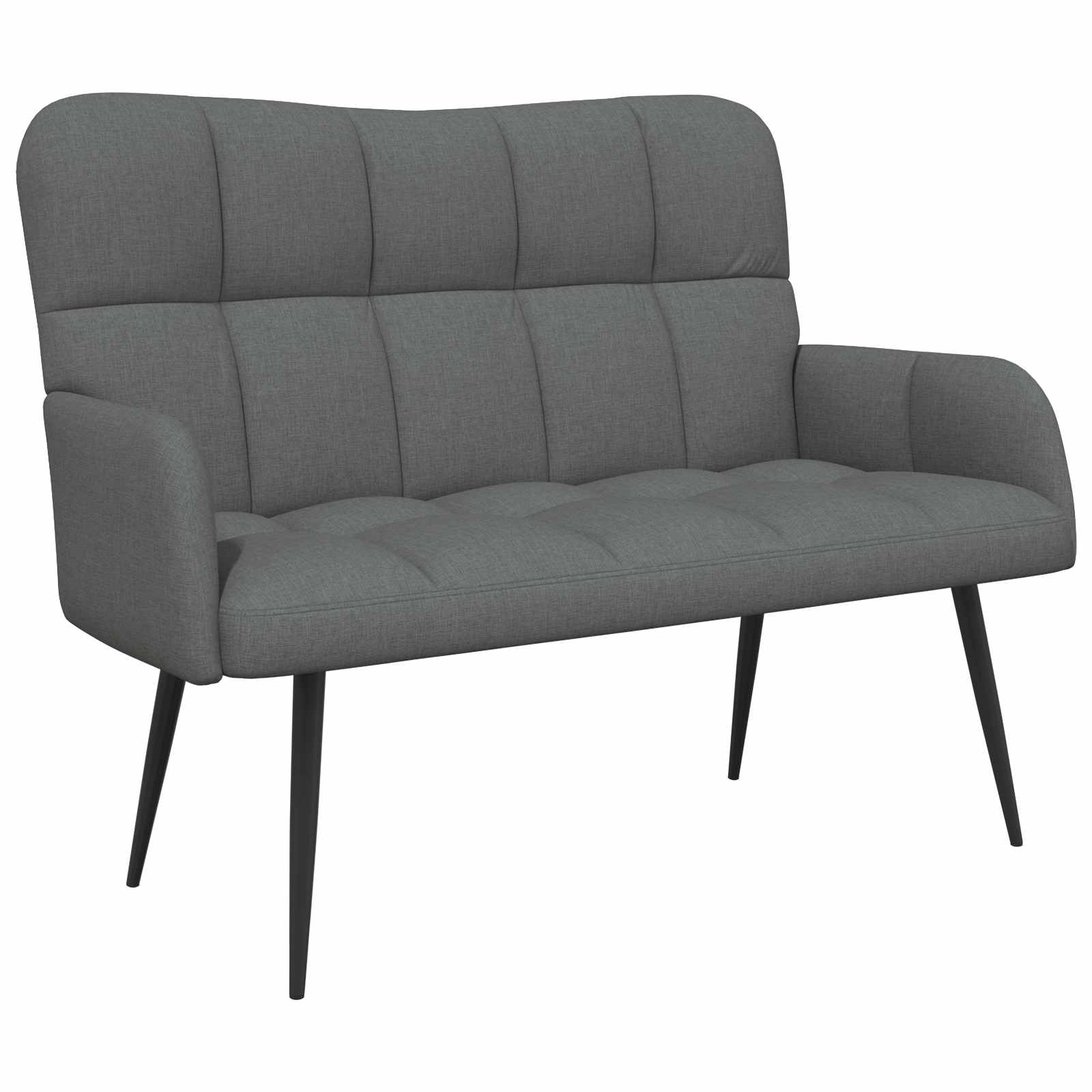 2-Sitzer Sofa Dunkelgrau 115 x 61 x 87 cm Stoff