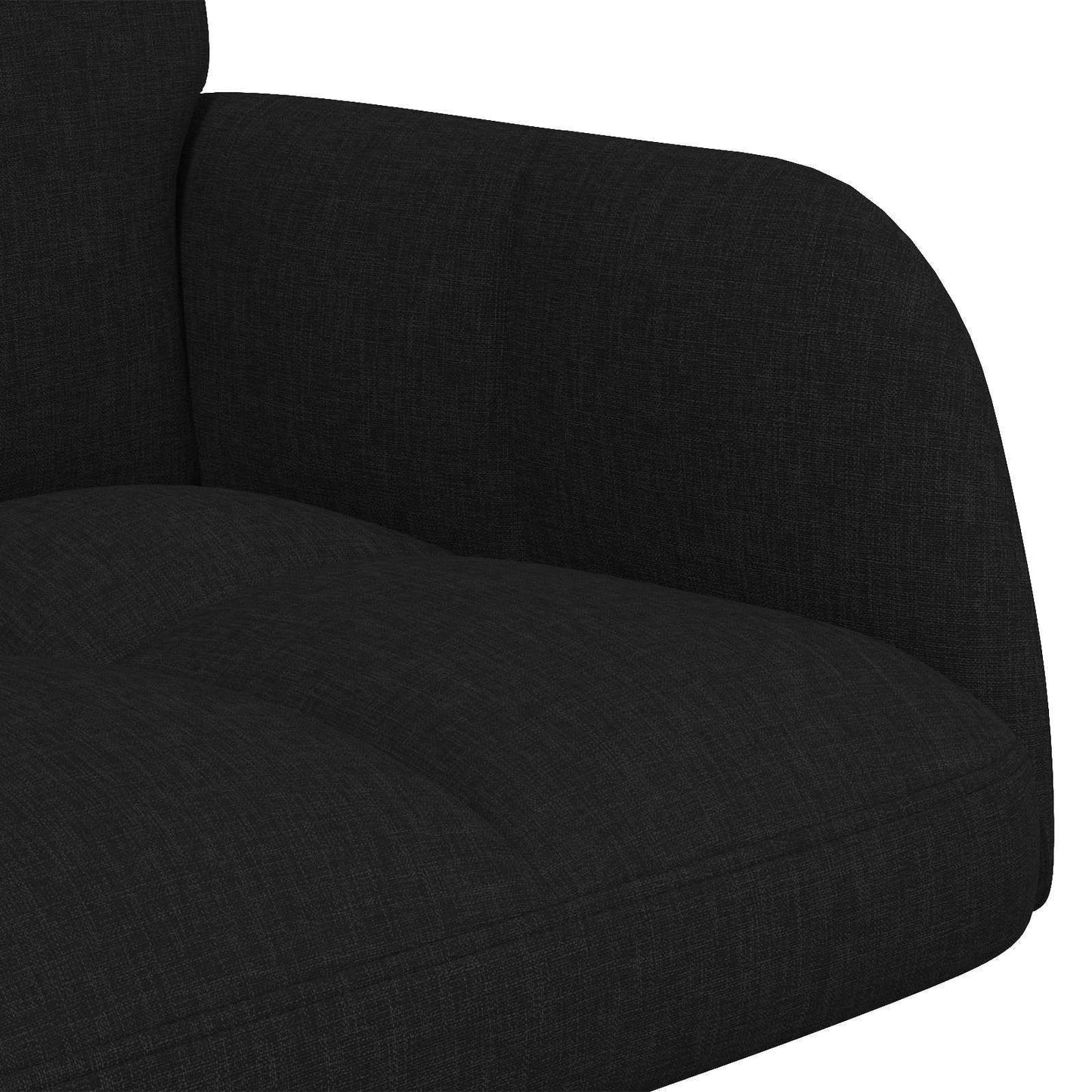 2-Sitzer Sofa Schwarz 115 x 61 x 87 cm Stoff