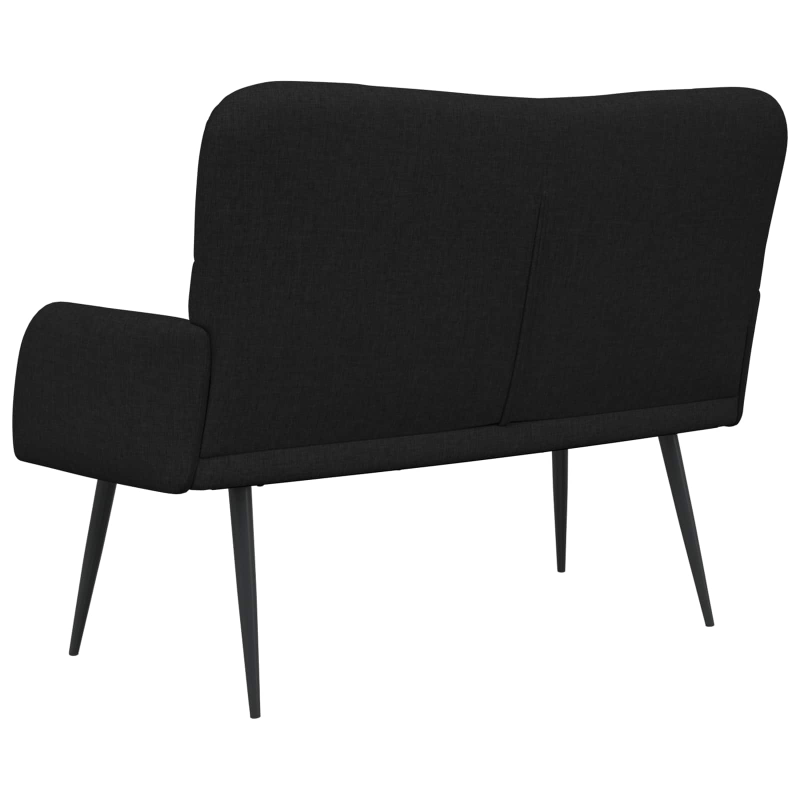 2-Sitzer Sofa Schwarz 115 x 61 x 87 cm Stoff