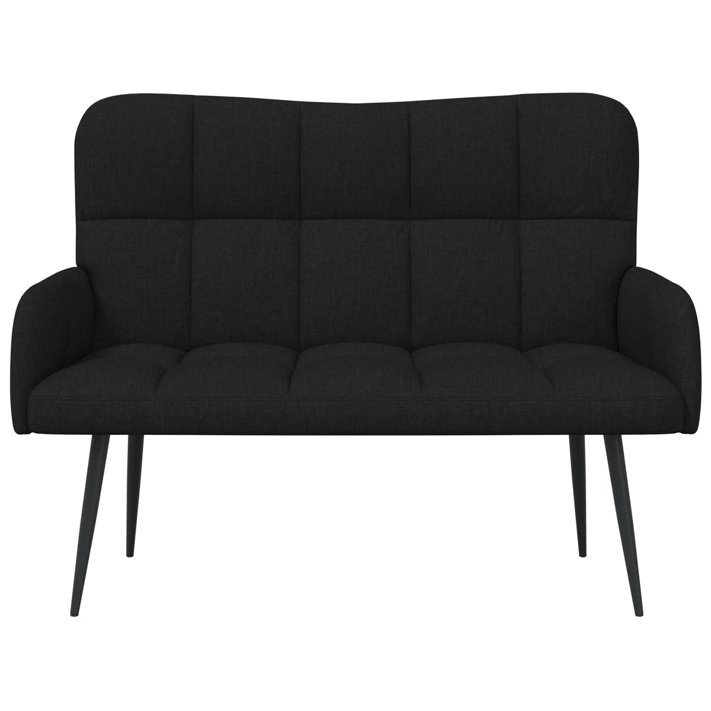 2-Sitzer Sofa Schwarz 115 x 61 x 87 cm Stoff