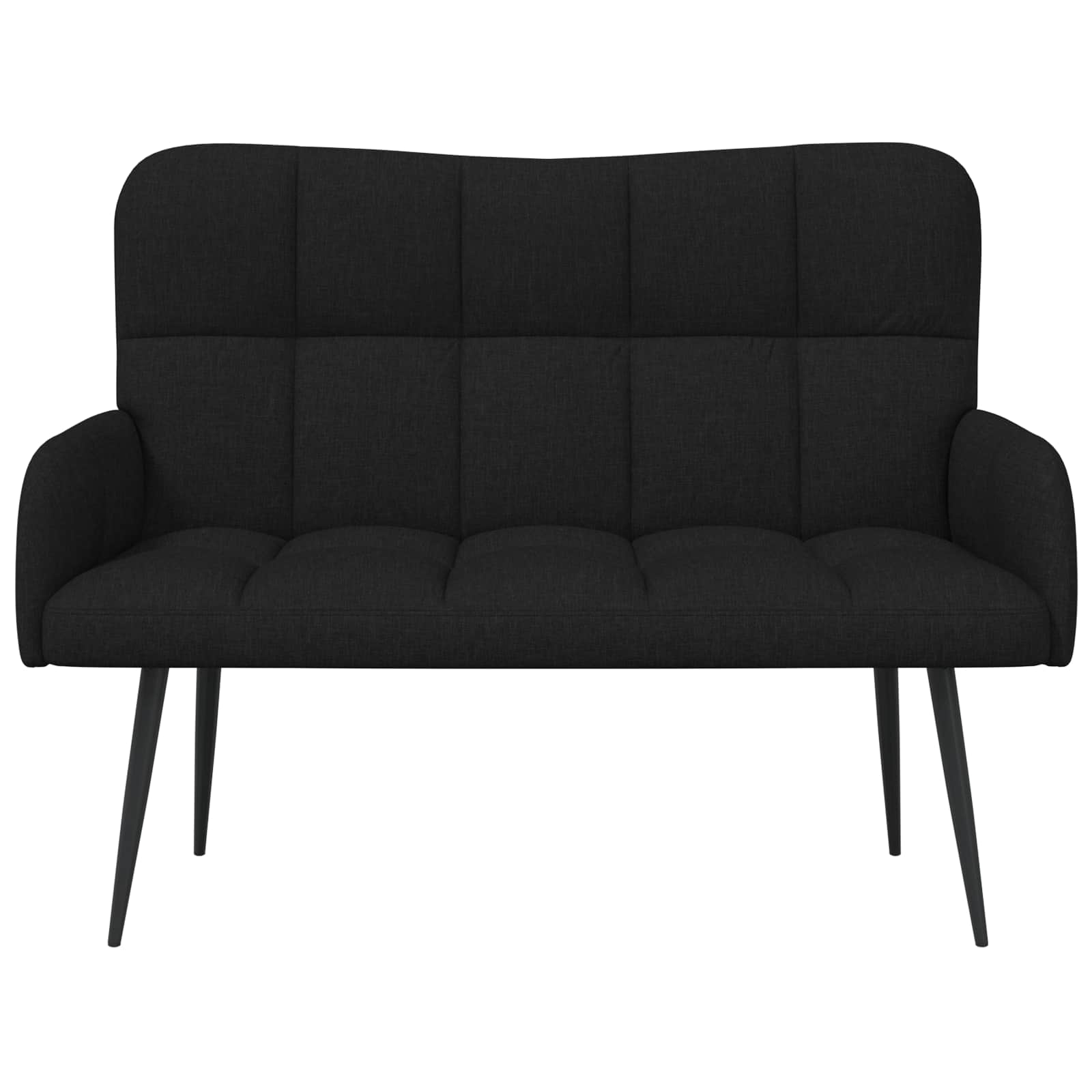 2-Sitzer Sofa Schwarz 115 x 61 x 87 cm Stoff