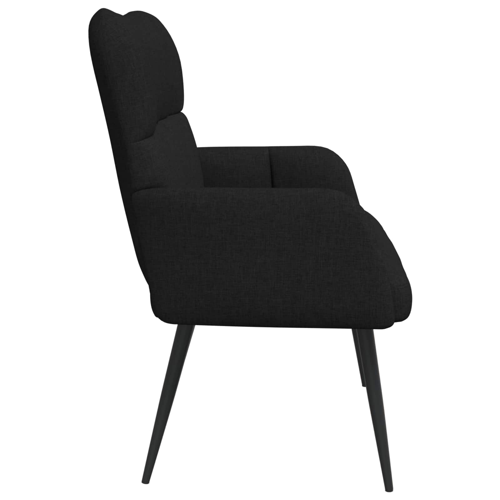 2-Sitzer Sofa Schwarz 115 x 61 x 87 cm Stoff