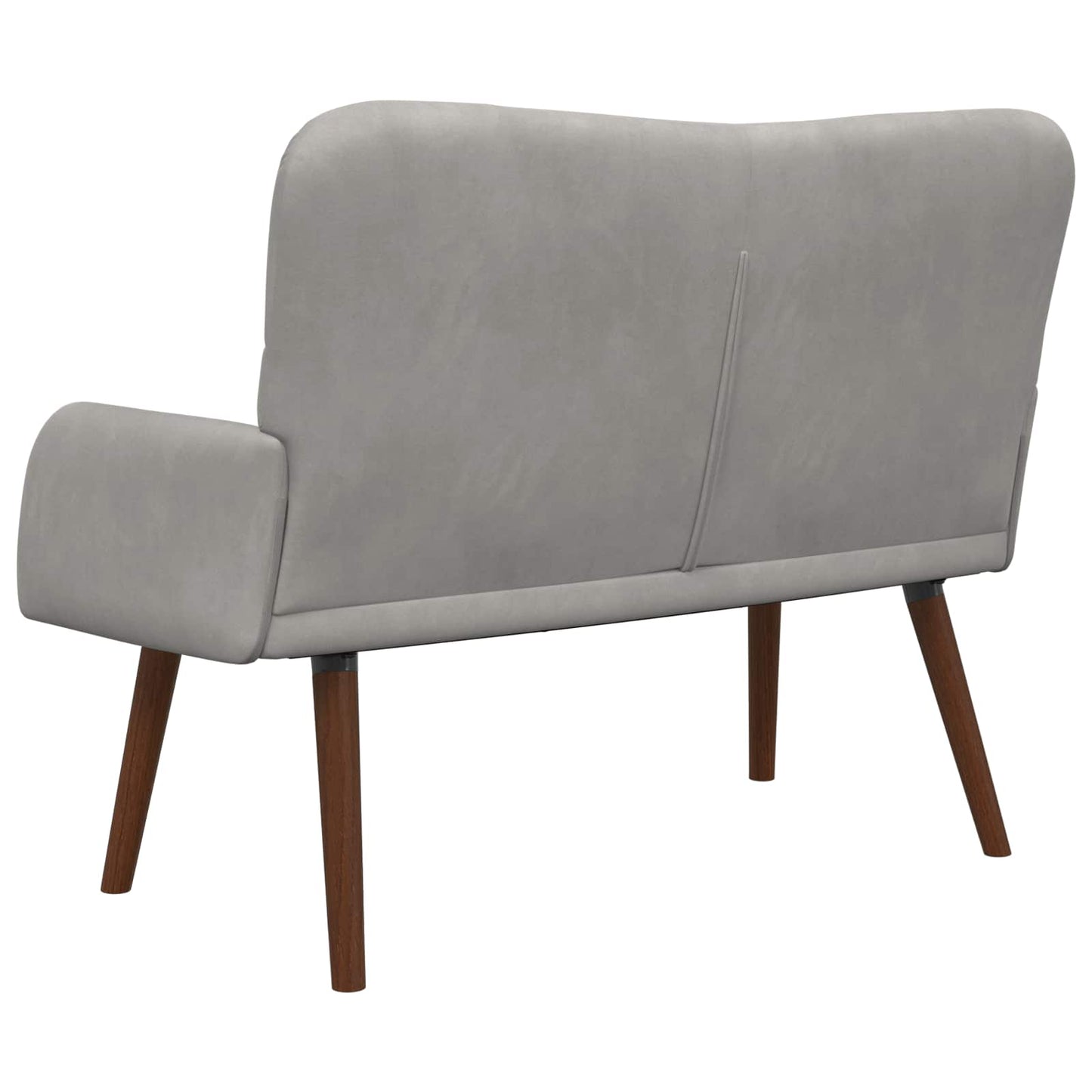 2-Sitzer Sofa Hellgrau 115 x 61 x 87 cm Samt