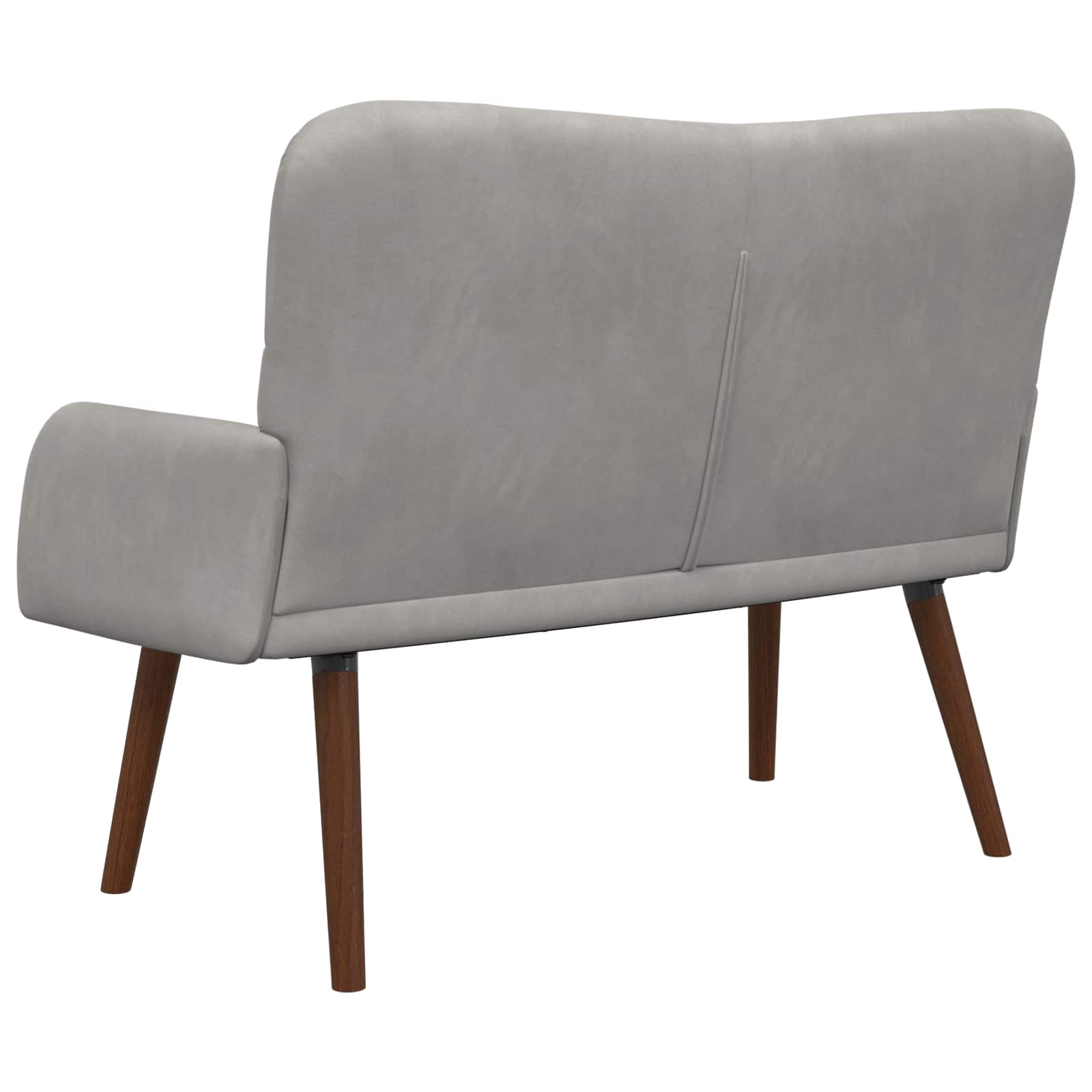 2-Sitzer Sofa Hellgrau 115 x 61 x 87 cm Samt