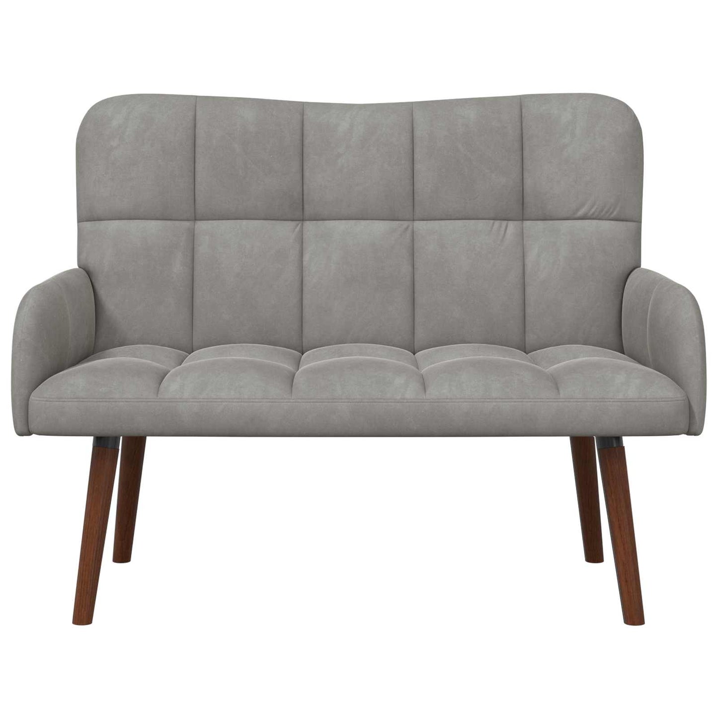 2-Sitzer Sofa Hellgrau 115 x 61 x 87 cm Samt