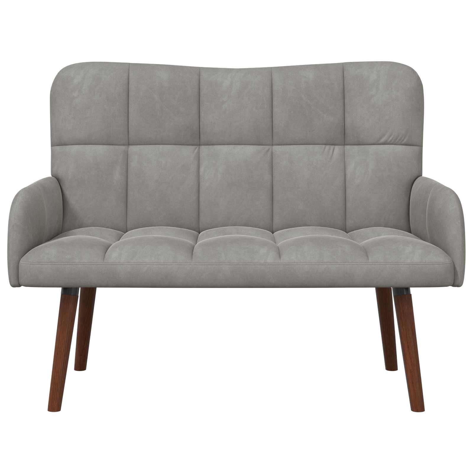 2-Sitzer Sofa Hellgrau 115 x 61 x 87 cm Samt
