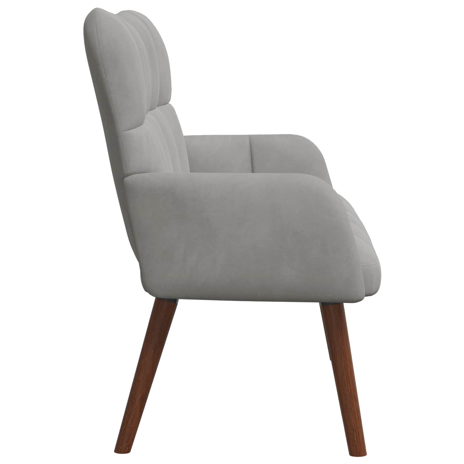 2-Sitzer Sofa Hellgrau 115 x 61 x 87 cm Samt