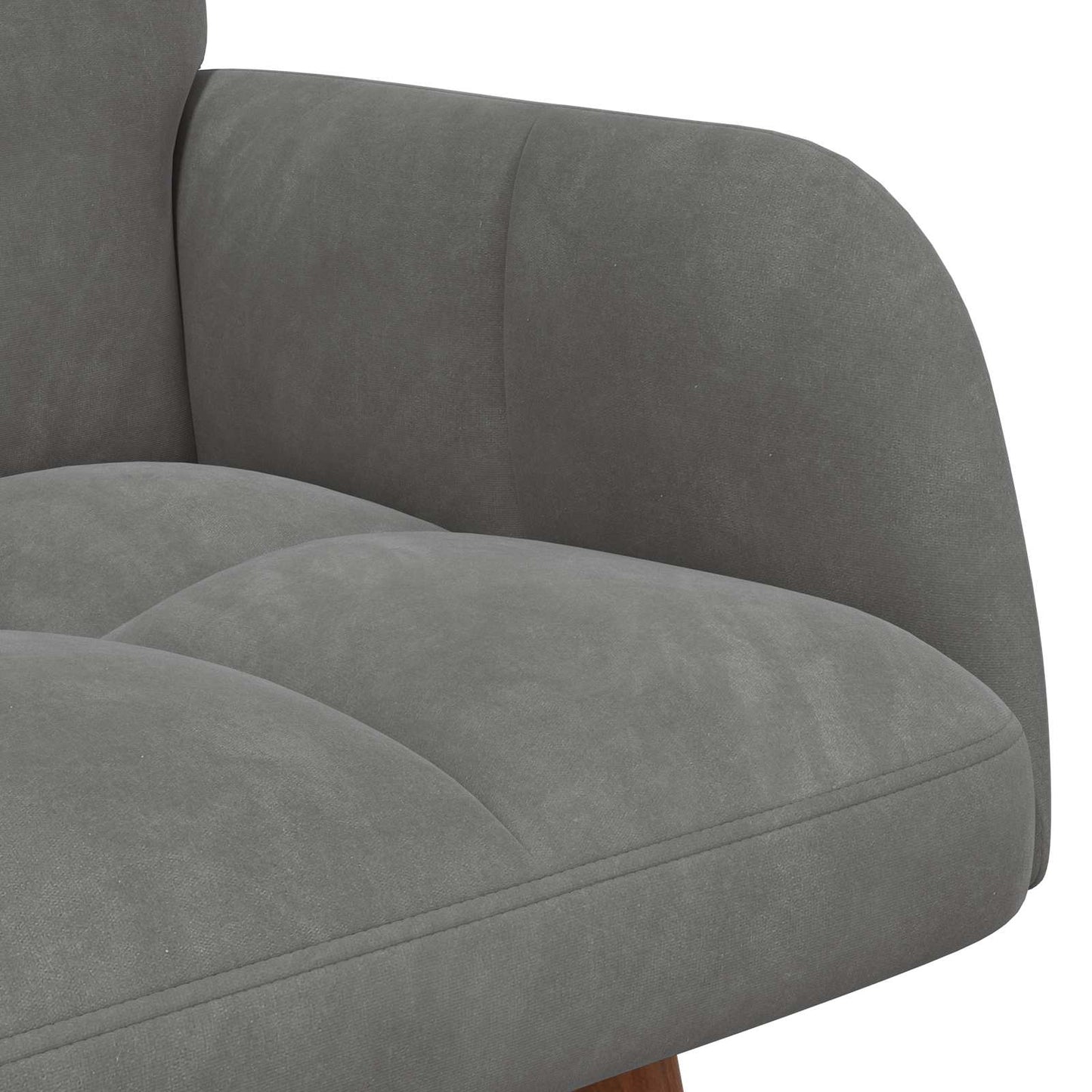 2-Sitzer Sofa Dunkelgrau 115 x 61 x 87 cm Samt