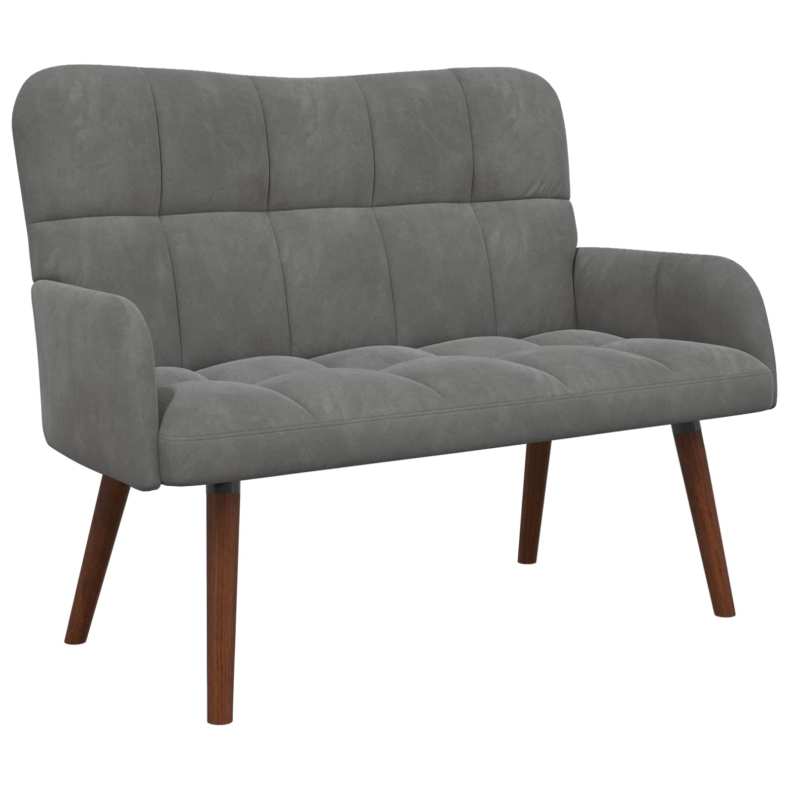 2-Sitzer Sofa Dunkelgrau 115 x 61 x 87 cm Samt