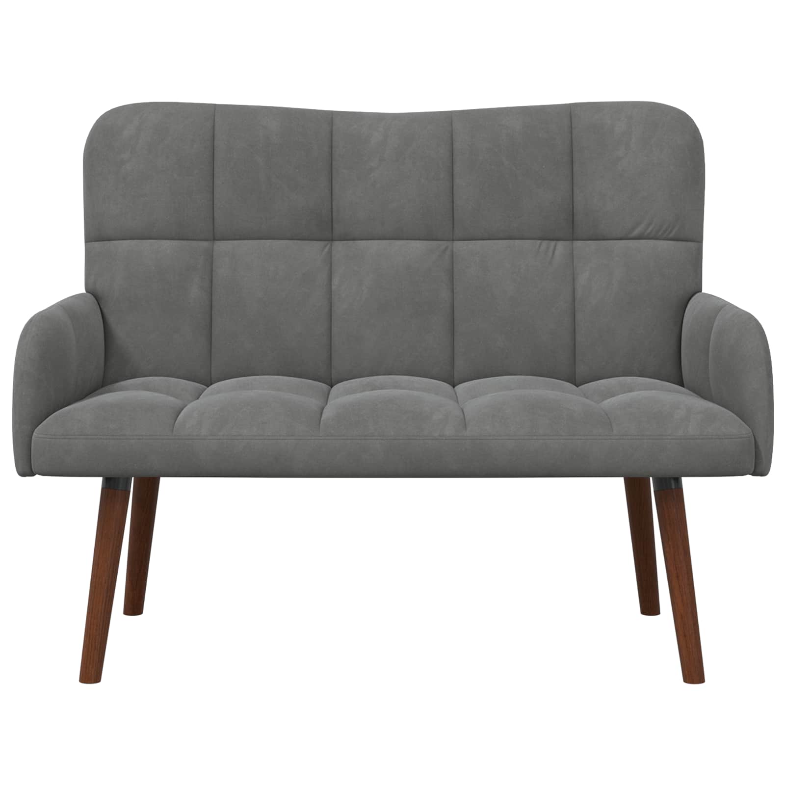 2-Sitzer Sofa Dunkelgrau 115 x 61 x 87 cm Samt