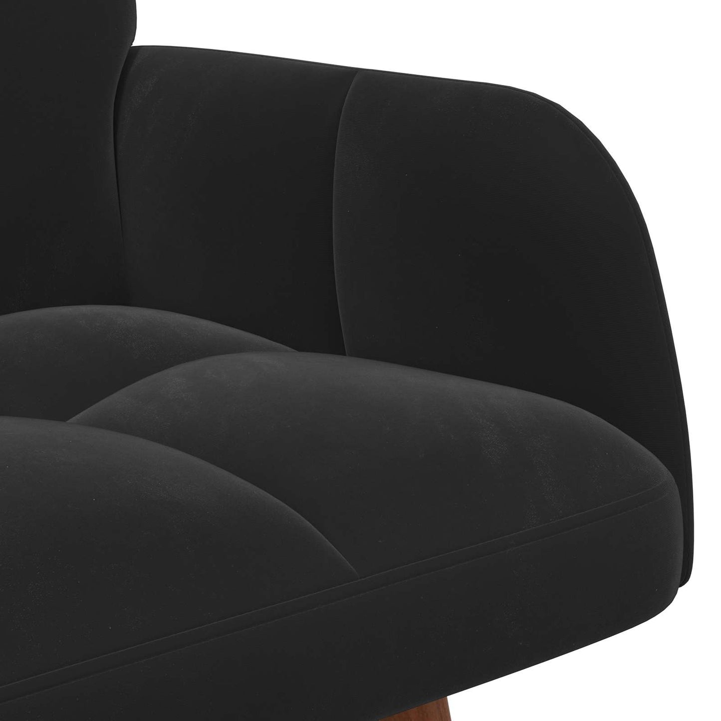 2-Sitzer Sofa Schwarz 115 x 61 x 87 cm Samt