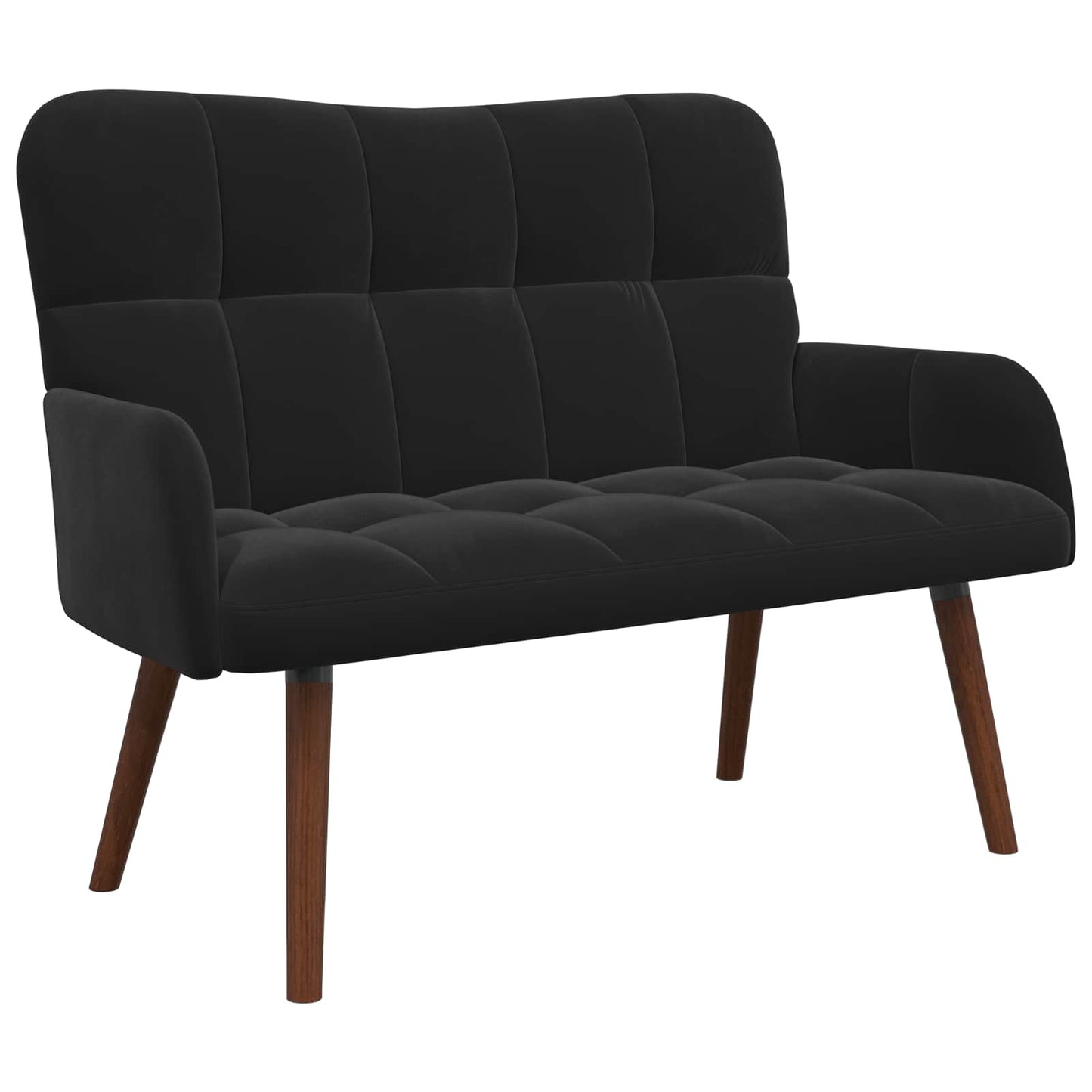 2-Sitzer Sofa Schwarz 115 x 61 x 87 cm Samt
