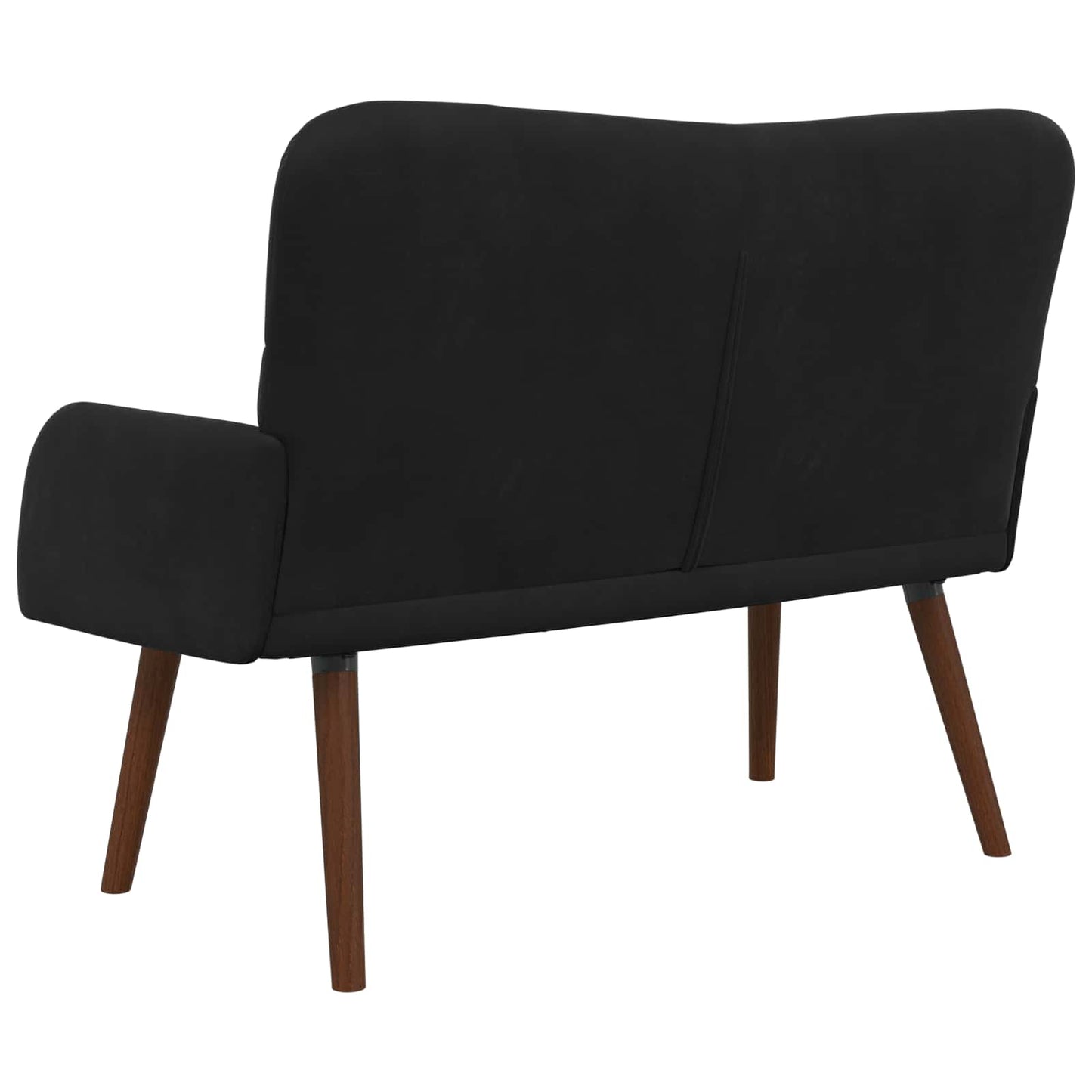 2-Sitzer Sofa Schwarz 115 x 61 x 87 cm Samt