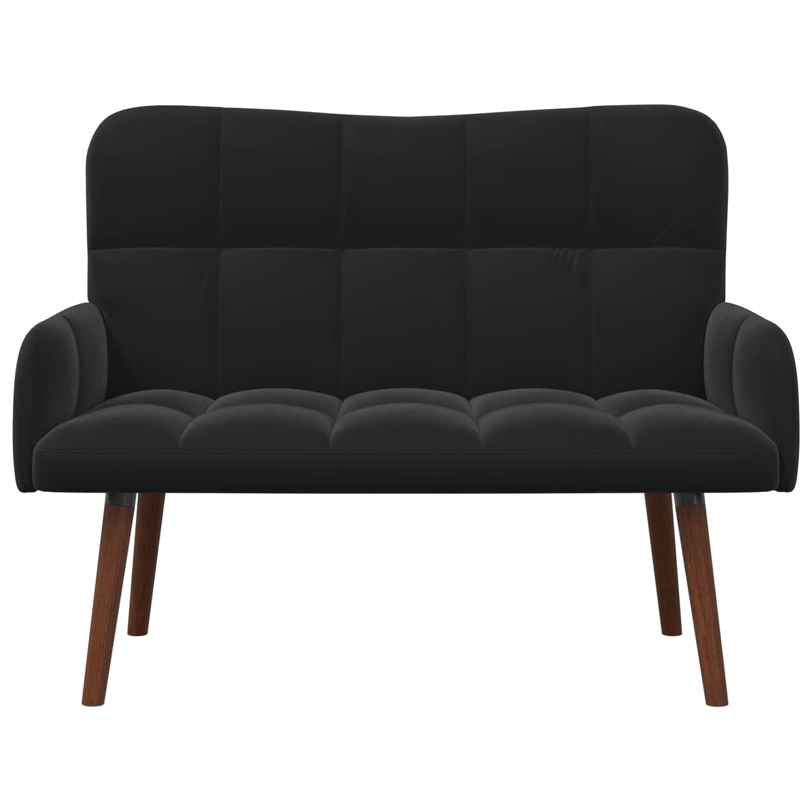 2-Sitzer Sofa Schwarz 115 x 61 x 87 cm Samt