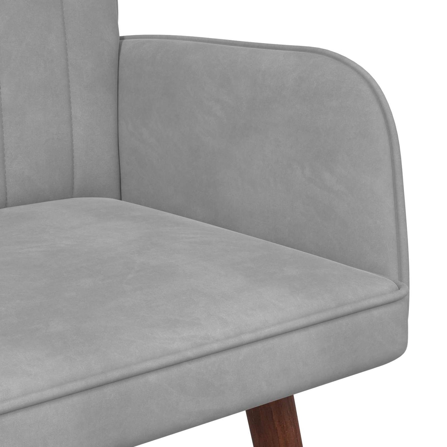 2-Sitzer Sofa Hellgrau 115 x 61 x 87 cm Samt