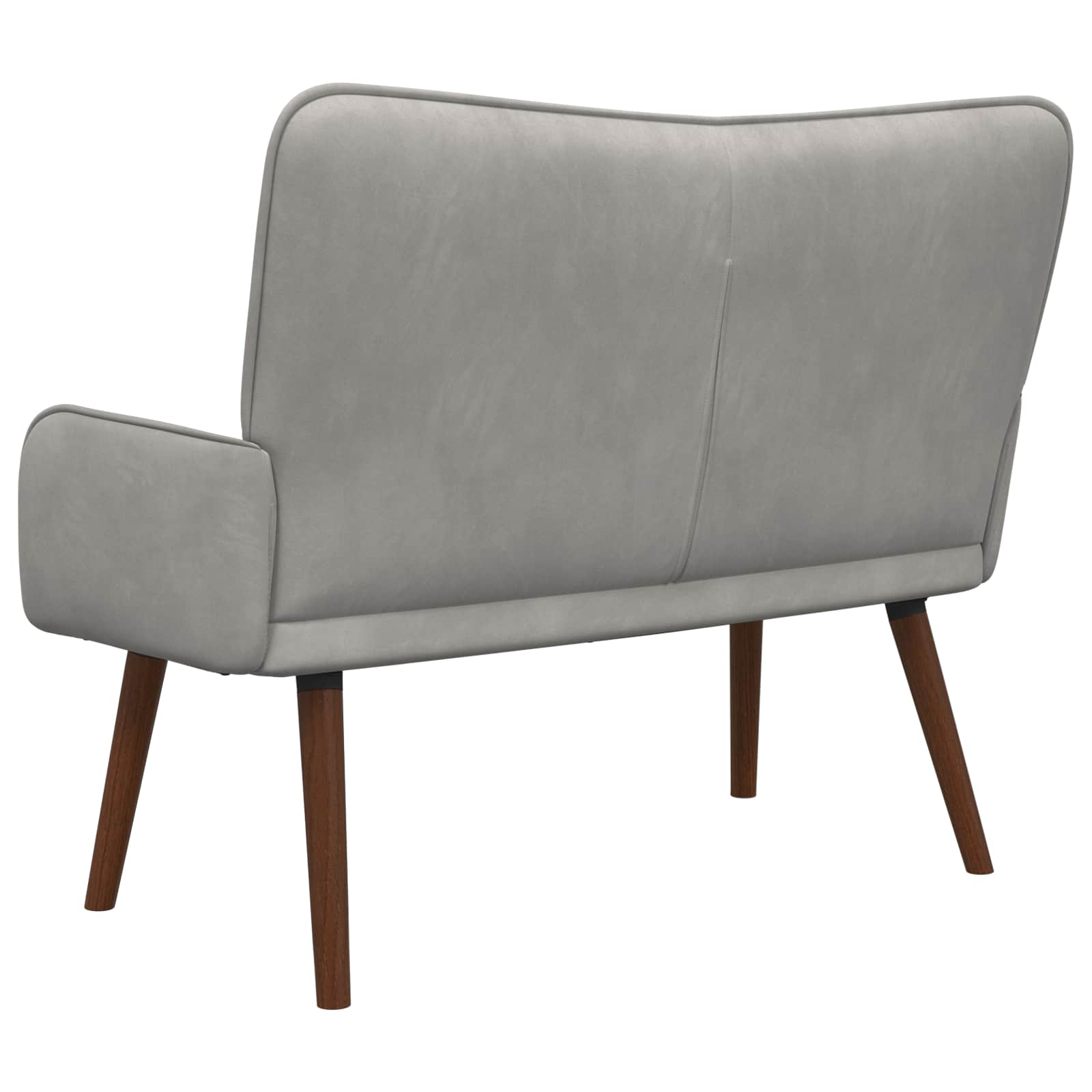 2-Sitzer Sofa Hellgrau 115 x 61 x 87 cm Samt