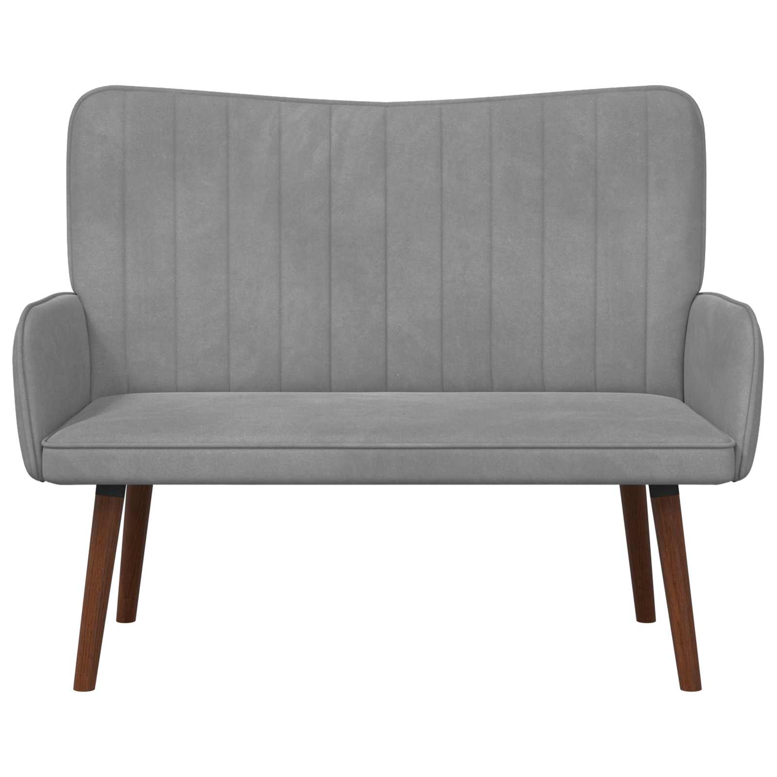 2-Sitzer Sofa Hellgrau 115 x 61 x 87 cm Samt