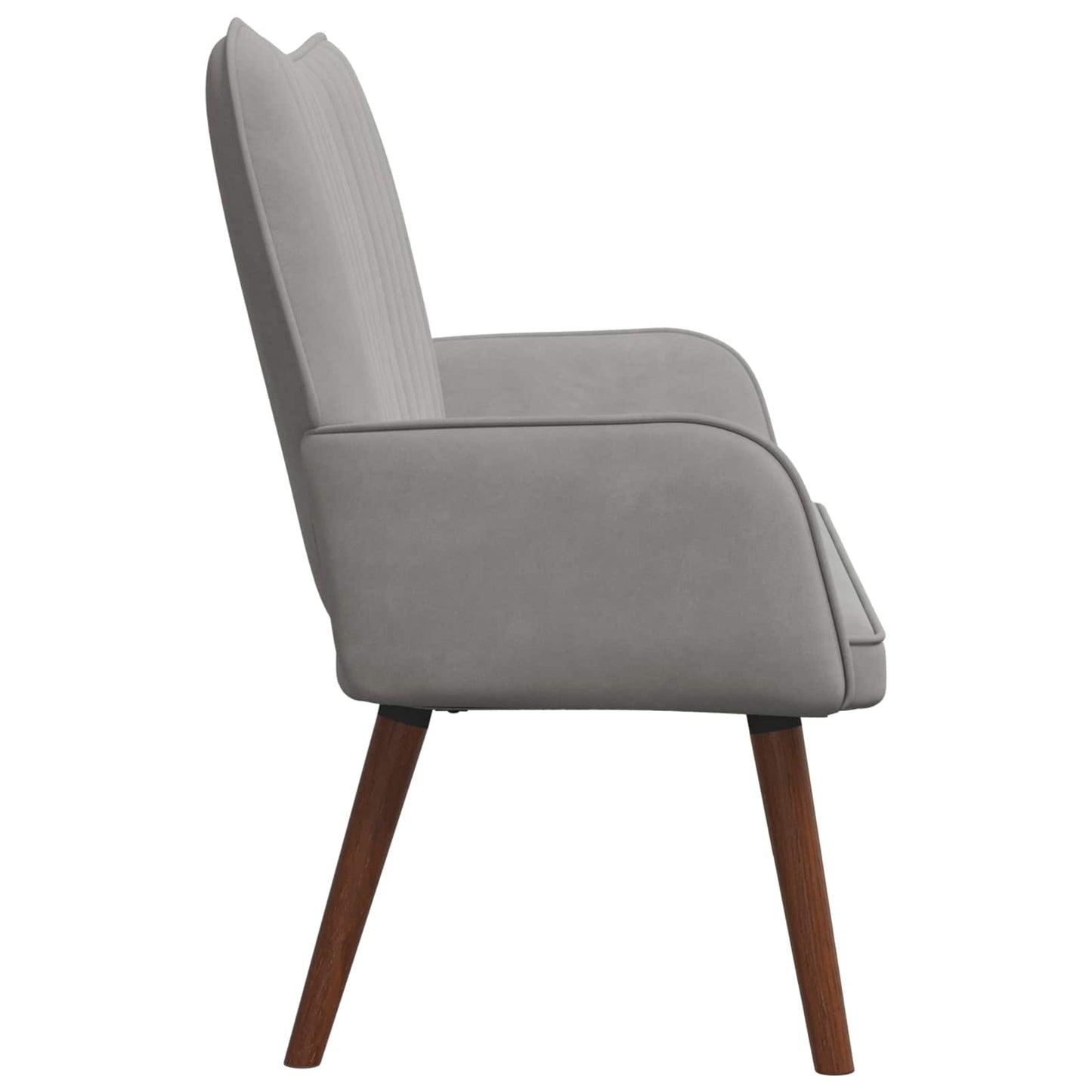 2-Sitzer Sofa Hellgrau 115 x 61 x 87 cm Samt