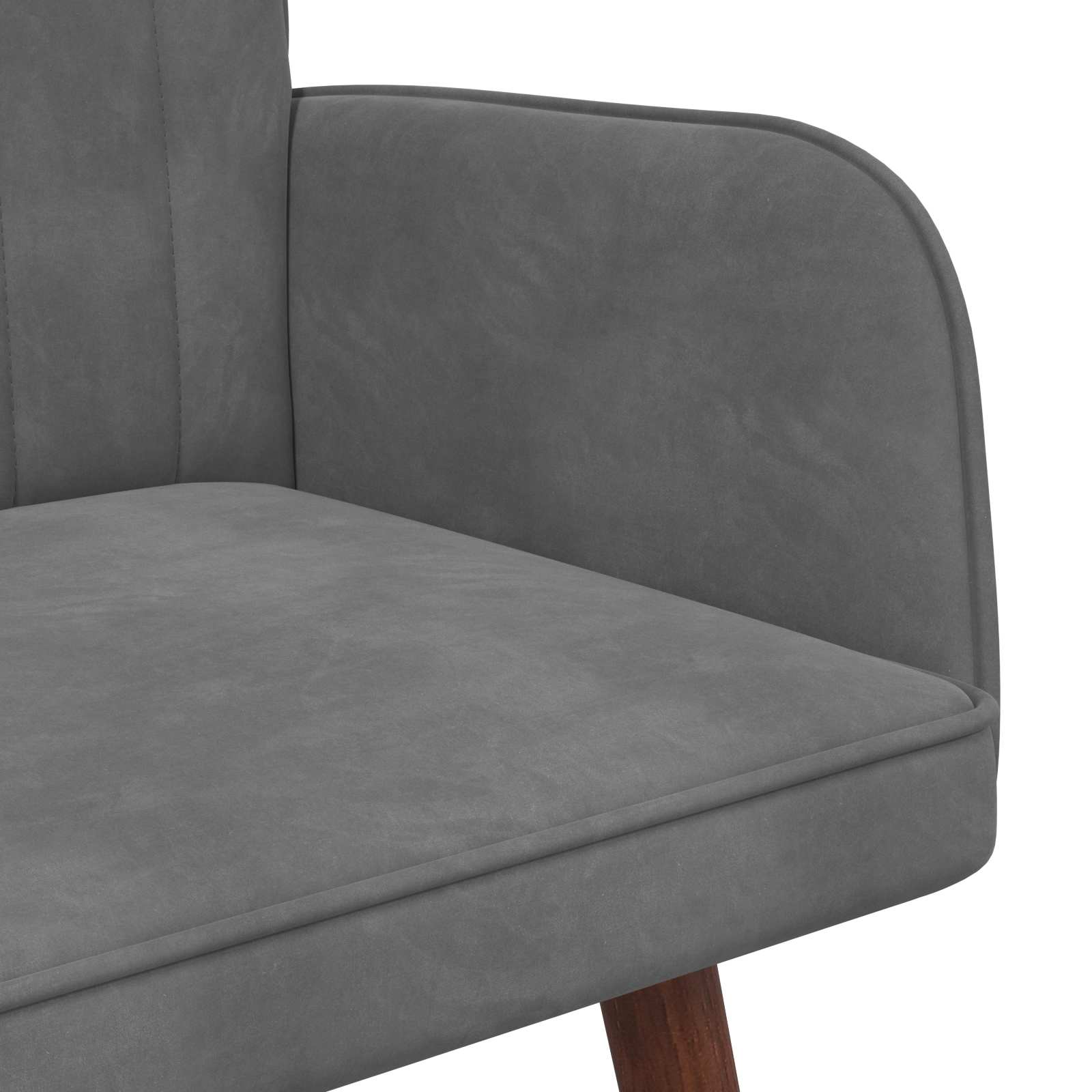 2-Sitzer Sofa Dunkelgrau 115 x 61 x 87 cm Samt