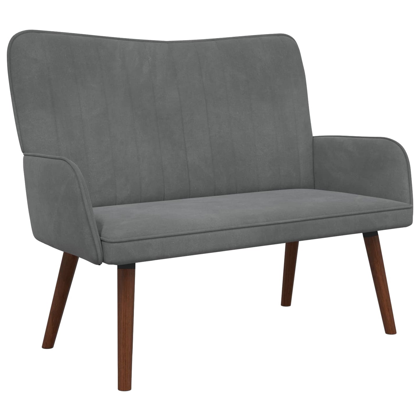 2-Sitzer Sofa Dunkelgrau 115 x 61 x 87 cm Samt