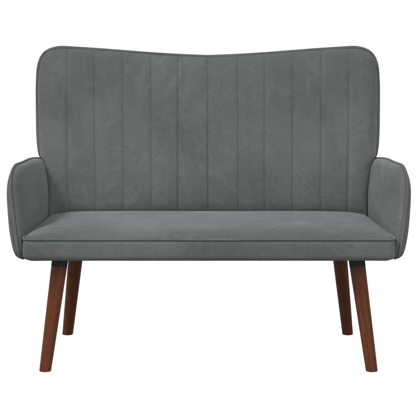 2-Sitzer Sofa Dunkelgrau 115 x 61 x 87 cm Samt