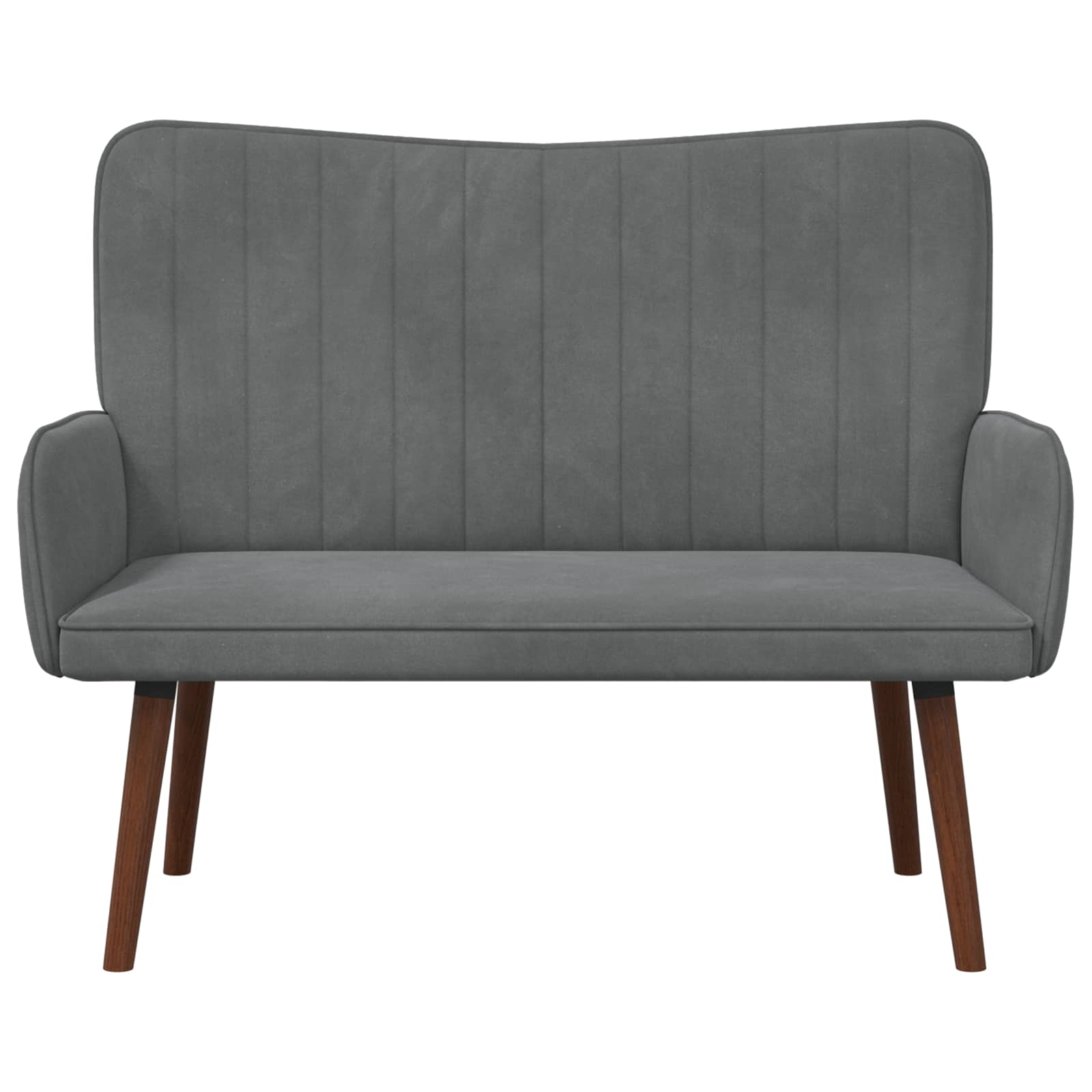 2-Sitzer Sofa Dunkelgrau 115 x 61 x 87 cm Samt