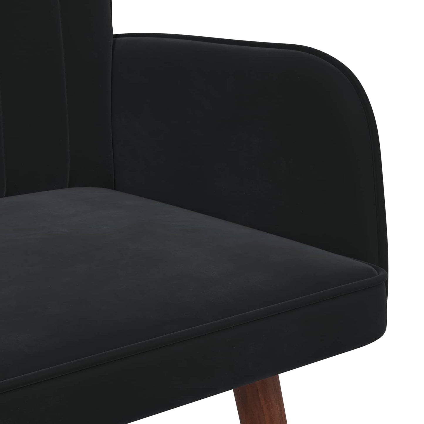 2-Sitzer Sofa Schwarz 115 x 61 x 87 cm Samt