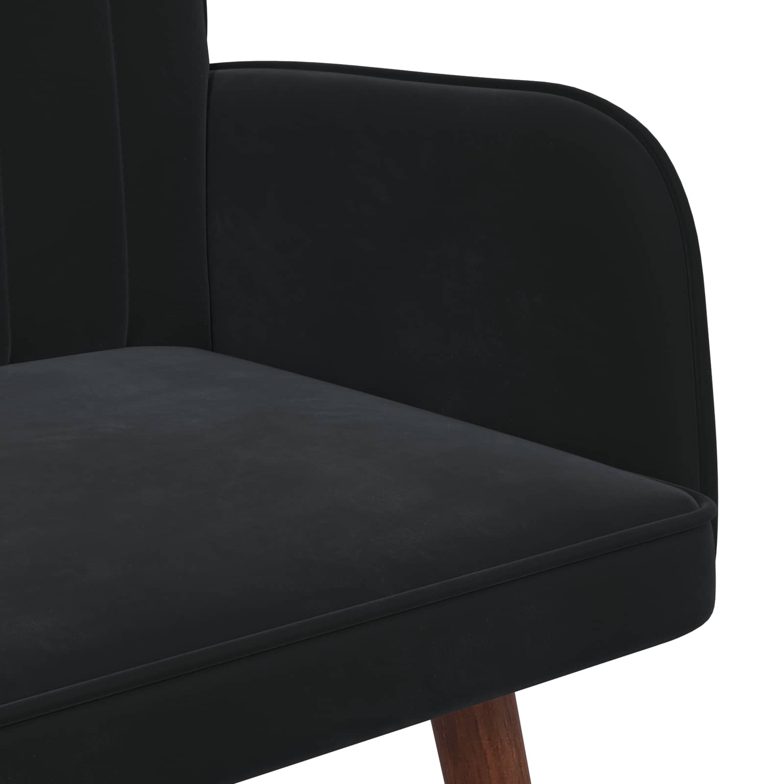 2-Sitzer Sofa Schwarz 115 x 61 x 87 cm Samt