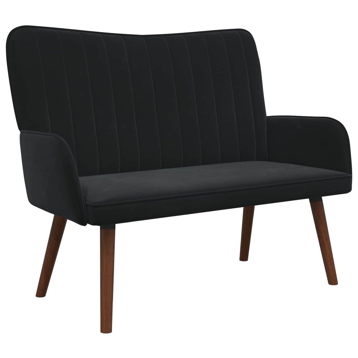 2-Sitzer Sofa Schwarz 115 x 61 x 87 cm Samt