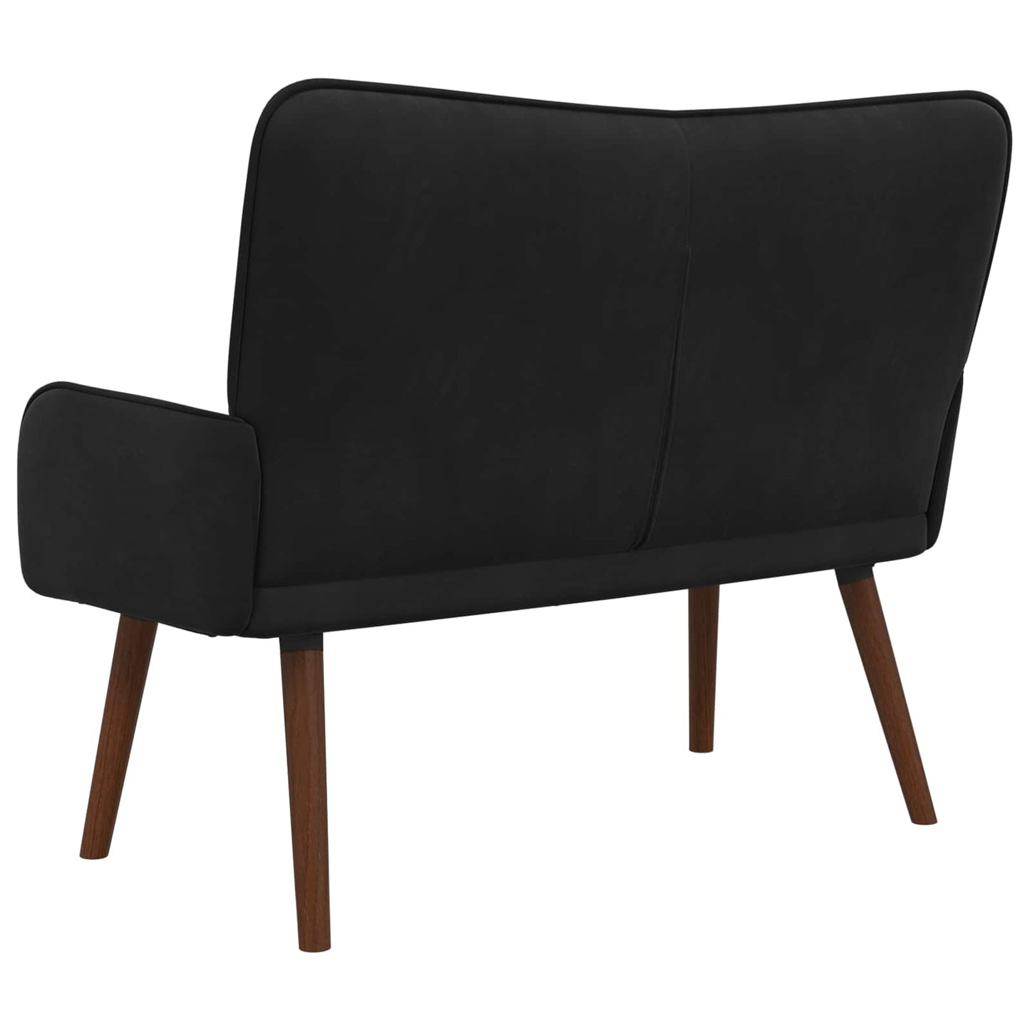 2-Sitzer Sofa Schwarz 115 x 61 x 87 cm Samt