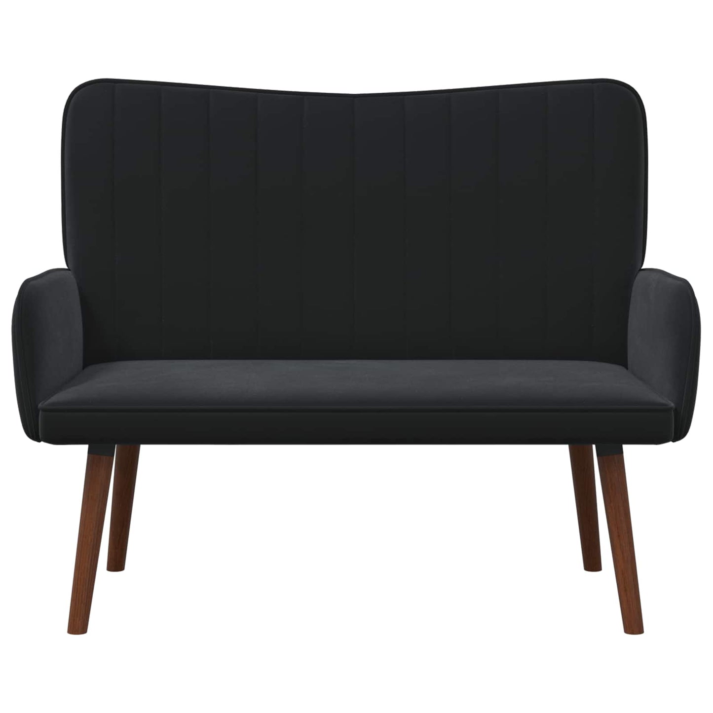 2-Sitzer Sofa Schwarz 115 x 61 x 87 cm Samt