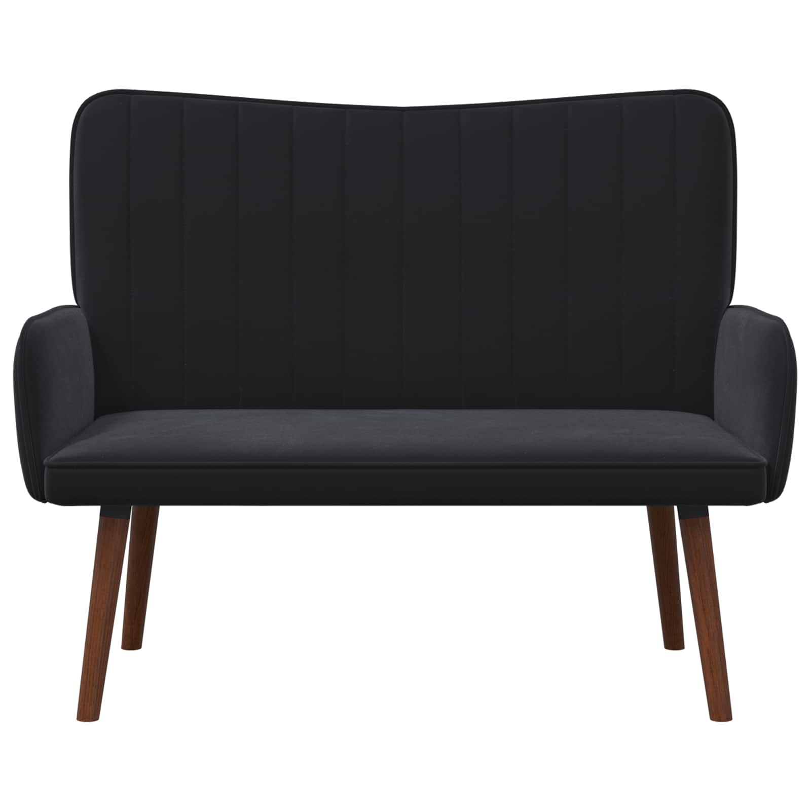 2-Sitzer Sofa Schwarz 115 x 61 x 87 cm Samt